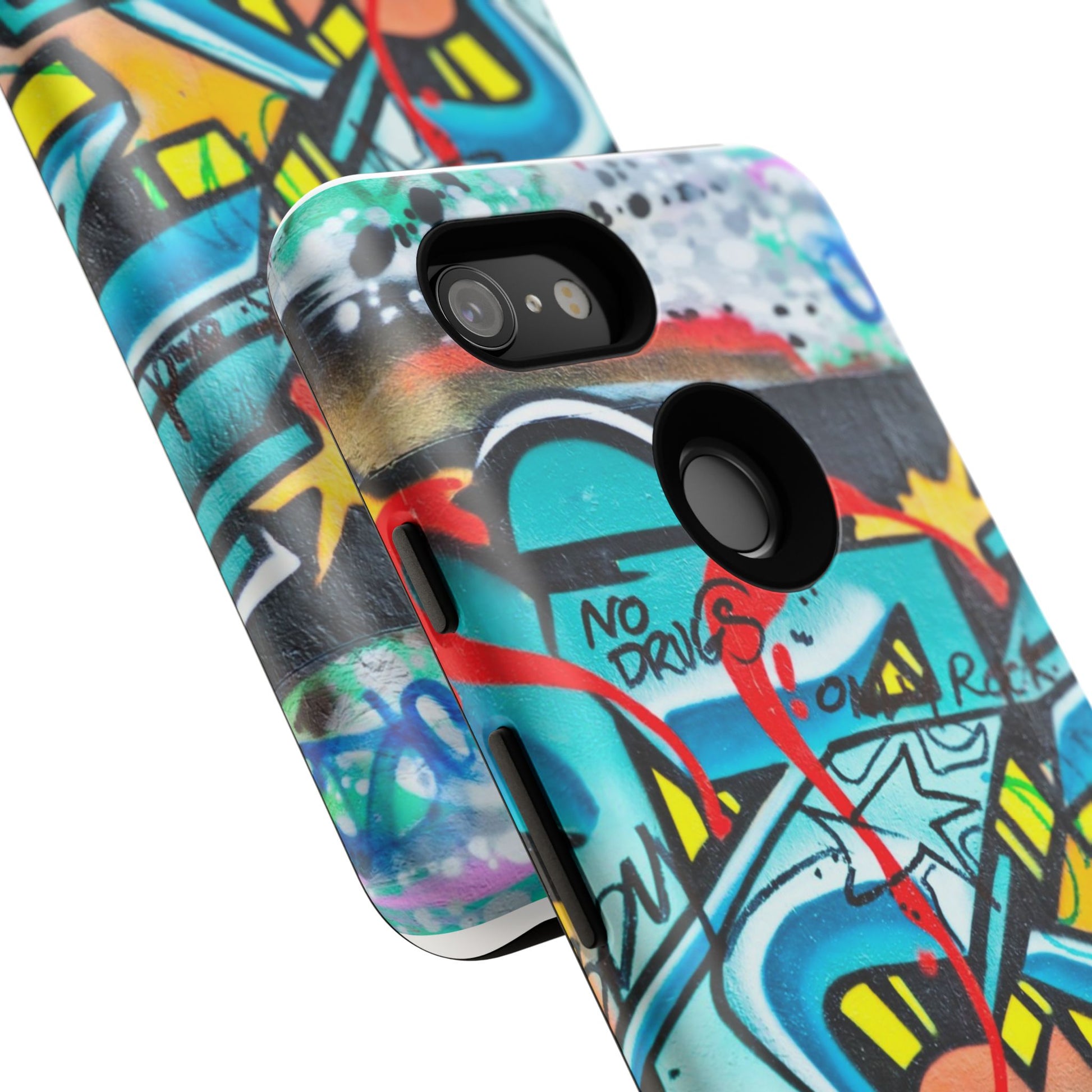 Edgy Phone Case with Graffiti Design, Tough Phone Case for Artists, Urban Style Phone Accessory, Graffiti Art Case, Unique Gift for Teens - FORMO