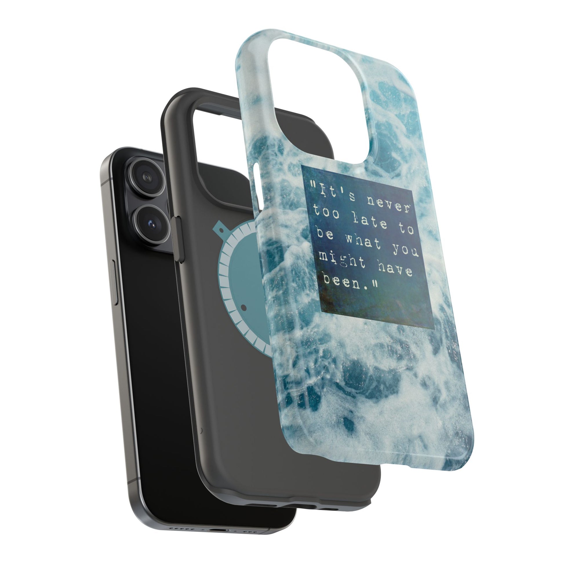 Inspirational Magnetic Phone Cases, Perfect Gift for Students, Motivational Phone Cover, Stylish Tough Case, Ocean Design Case, Fits iPhone - FORMO