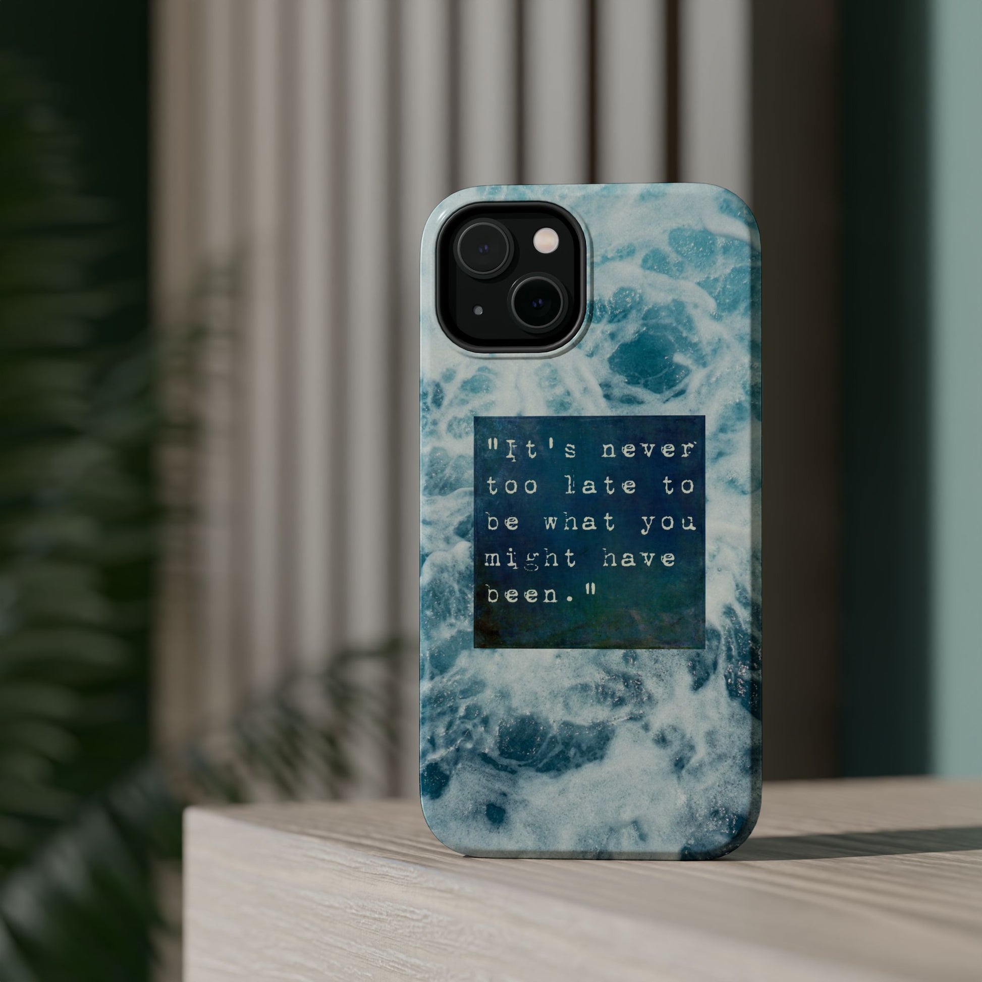 Inspirational Magnetic Phone Cases, Perfect Gift for Students, Motivational Phone Cover, Stylish Tough Case, Ocean Design Case, Fits iPhone - FORMO