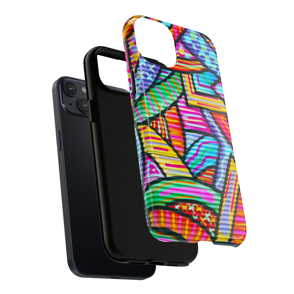 Vibrant Tough Magnetic Phone Case, Colorful Phone Cover, Artistic Mobile Protection, Unique Gift for Tech Lovers, Phone Accessories - FORMO