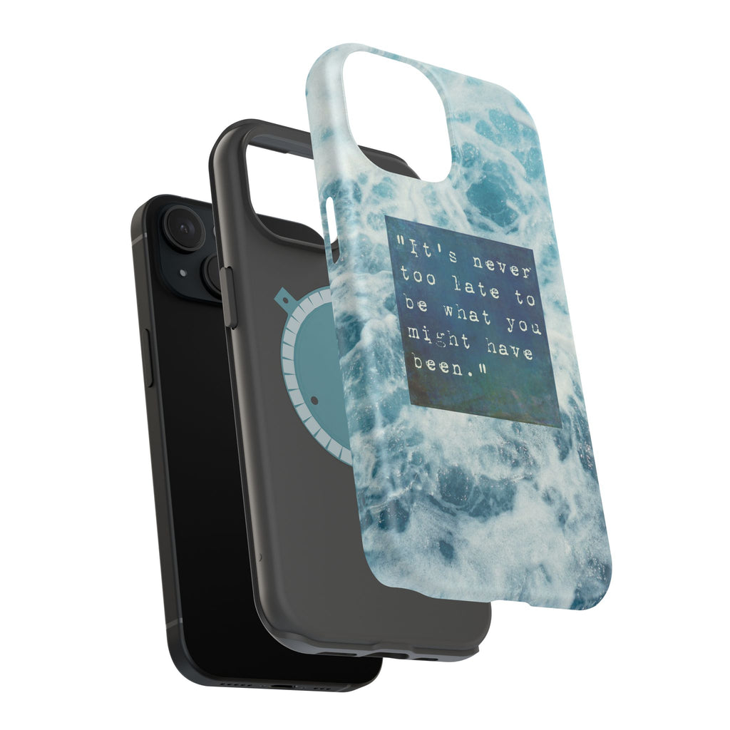 Inspirational Magnetic Phone Cases, Perfect Gift for Students, Motivational Phone Cover, Stylish Tough Case, Ocean Design Case, Fits iPhone - FORMO