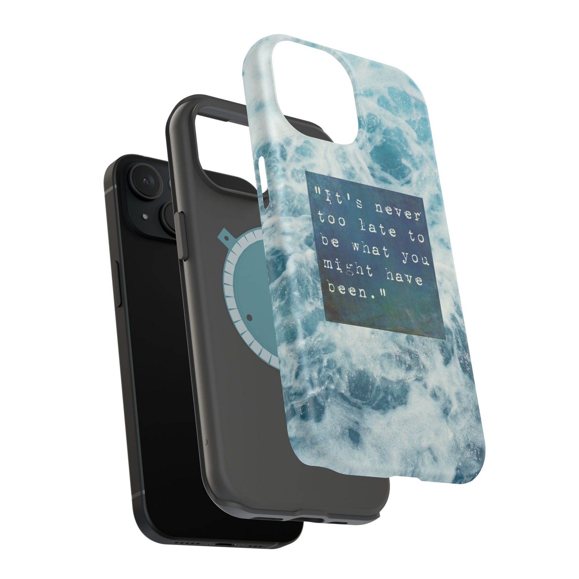 Inspirational Magnetic Phone Cases, Perfect Gift for Students, Motivational Phone Cover, Stylish Tough Case, Ocean Design Case, Fits iPhone - FORMO