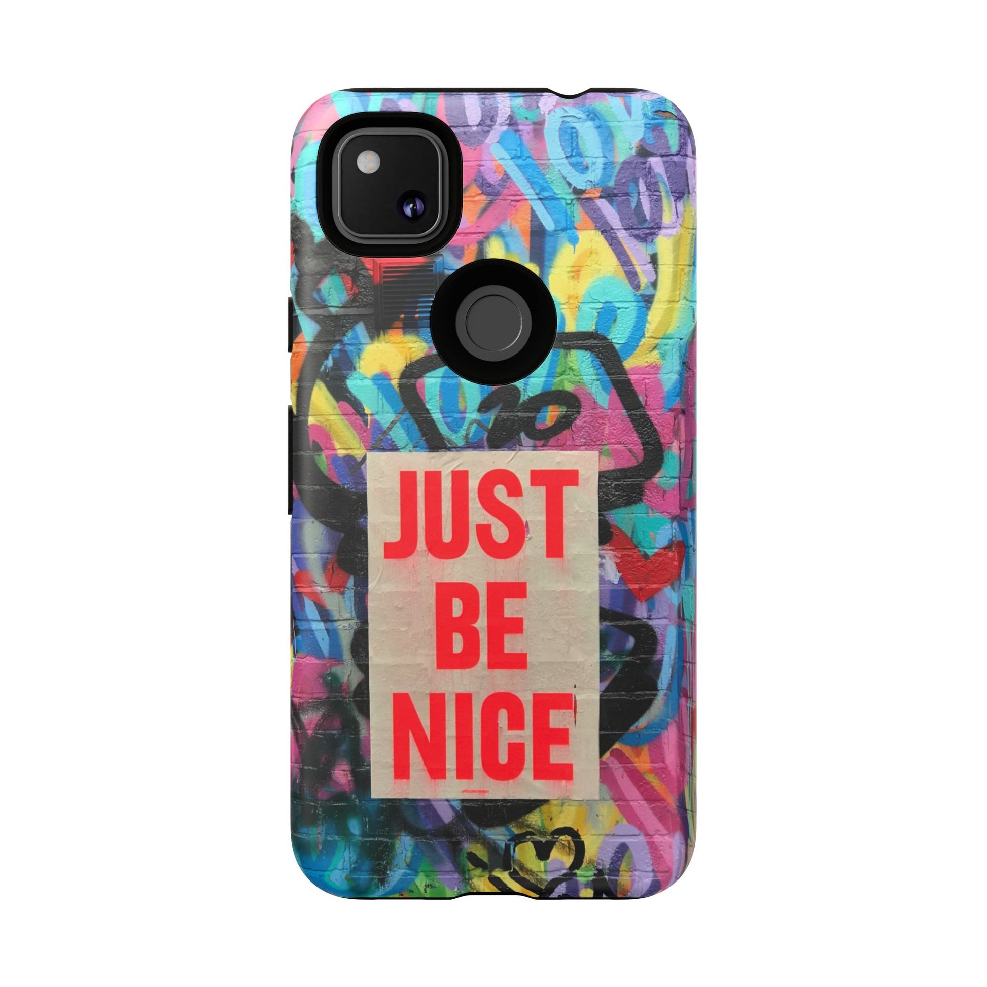 Colorful Phone Case - Just Be Nice Design, Motivational Gift, Phone Accessories, Unique Custom Case, Positive Vibe Tech Gear - FORMO