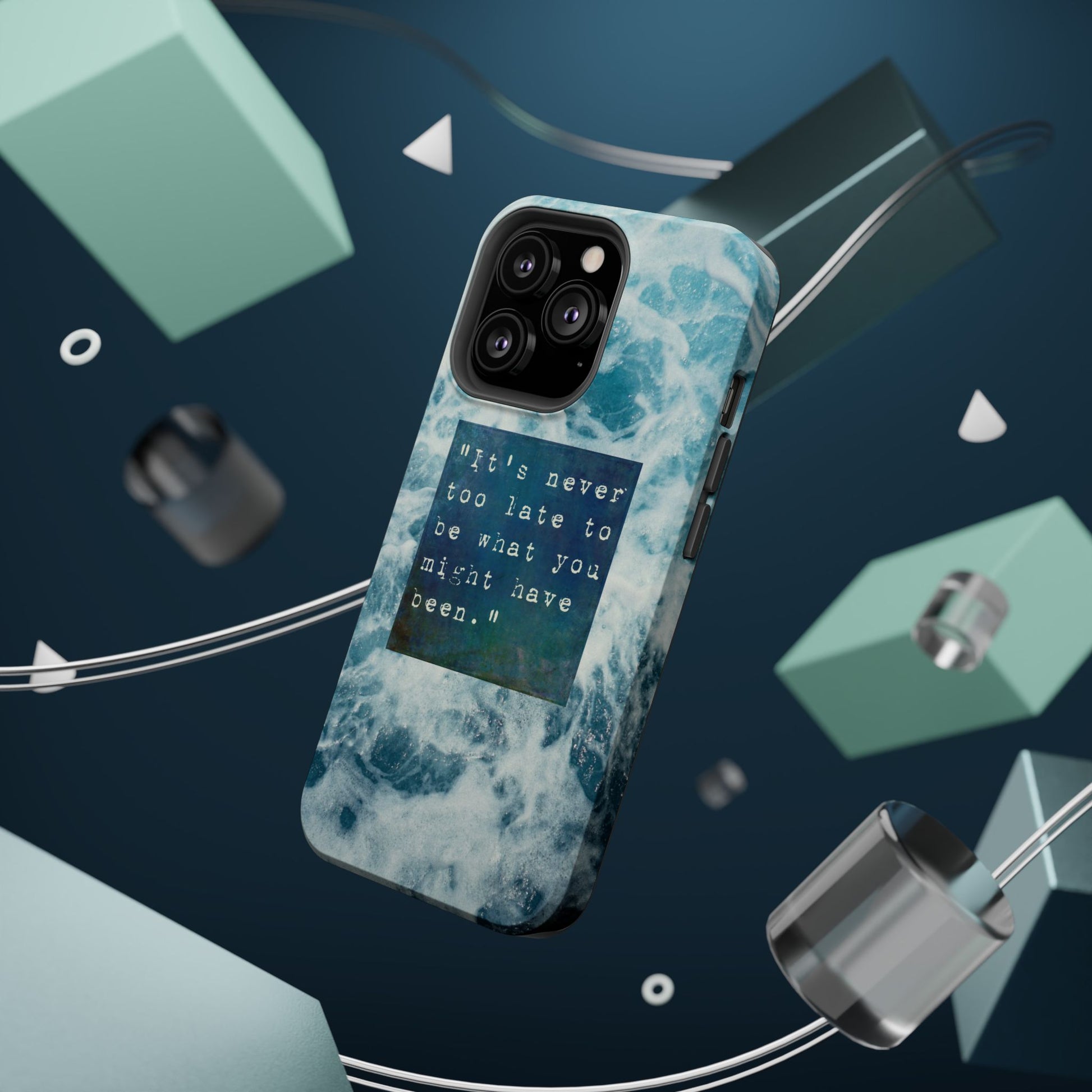 Inspirational Magnetic Phone Cases, Perfect Gift for Students, Motivational Phone Cover, Stylish Tough Case, Ocean Design Case, Fits iPhone - FORMO