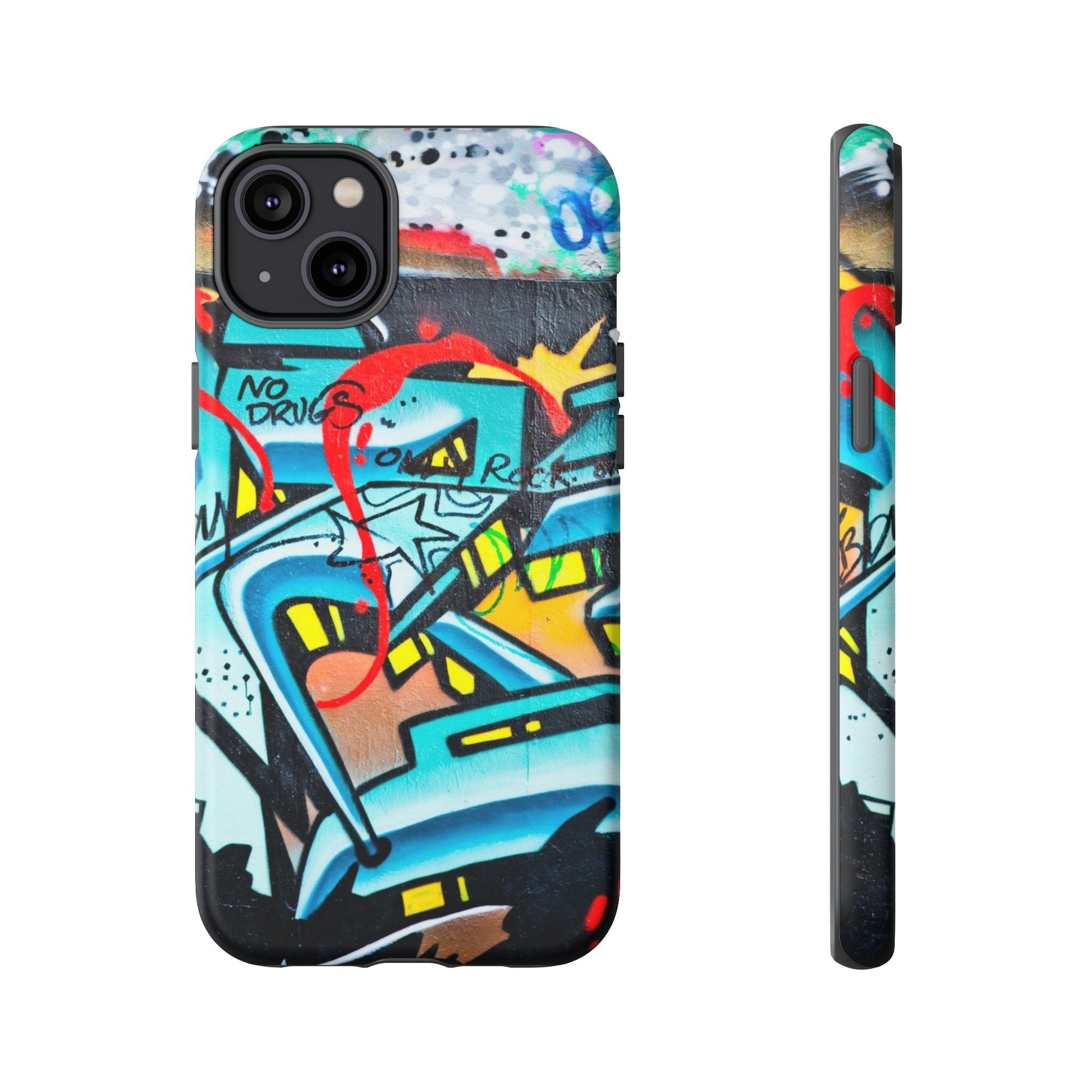 Edgy Phone Case with Graffiti Design, Tough Phone Case for Artists, Urban Style Phone Accessory, Graffiti Art Case, Unique Gift for Teens - FORMO
