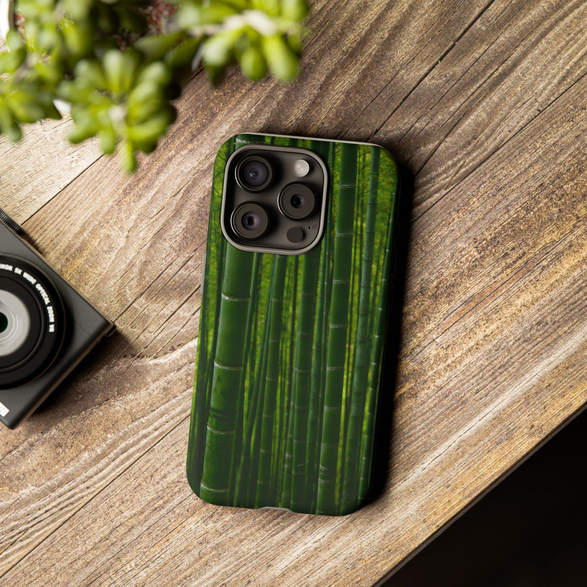 Bamboo Phone Case - Tough Cases, Nature Lover Gift, Eco-Friendly Phone Accessory, Greenery Design, Unique Smartphone Cover - FORMO