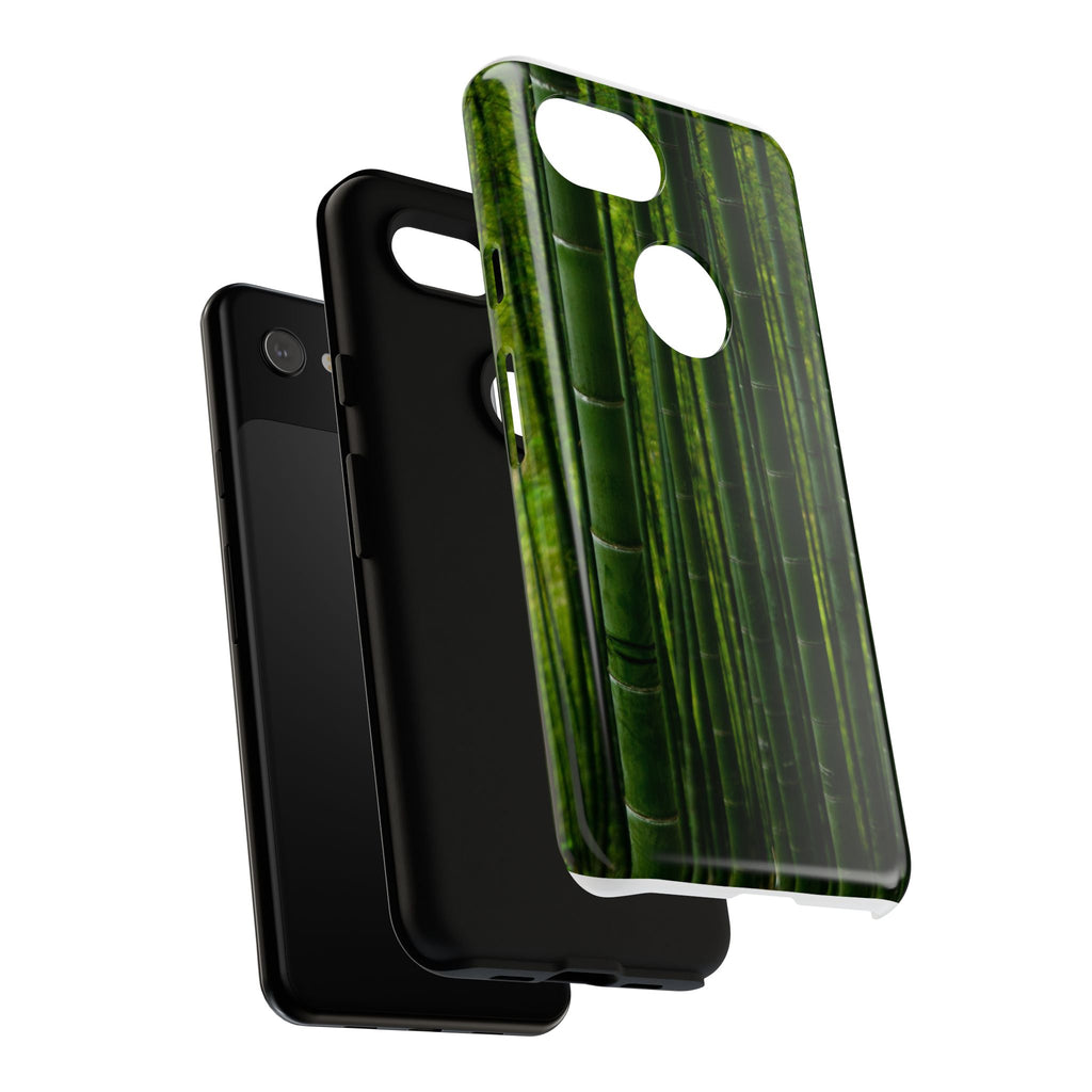 Bamboo Phone Case - Tough Cases, Nature Lover Gift, Eco-Friendly Phone Accessory, Greenery Design, Unique Smartphone Cover - FORMO