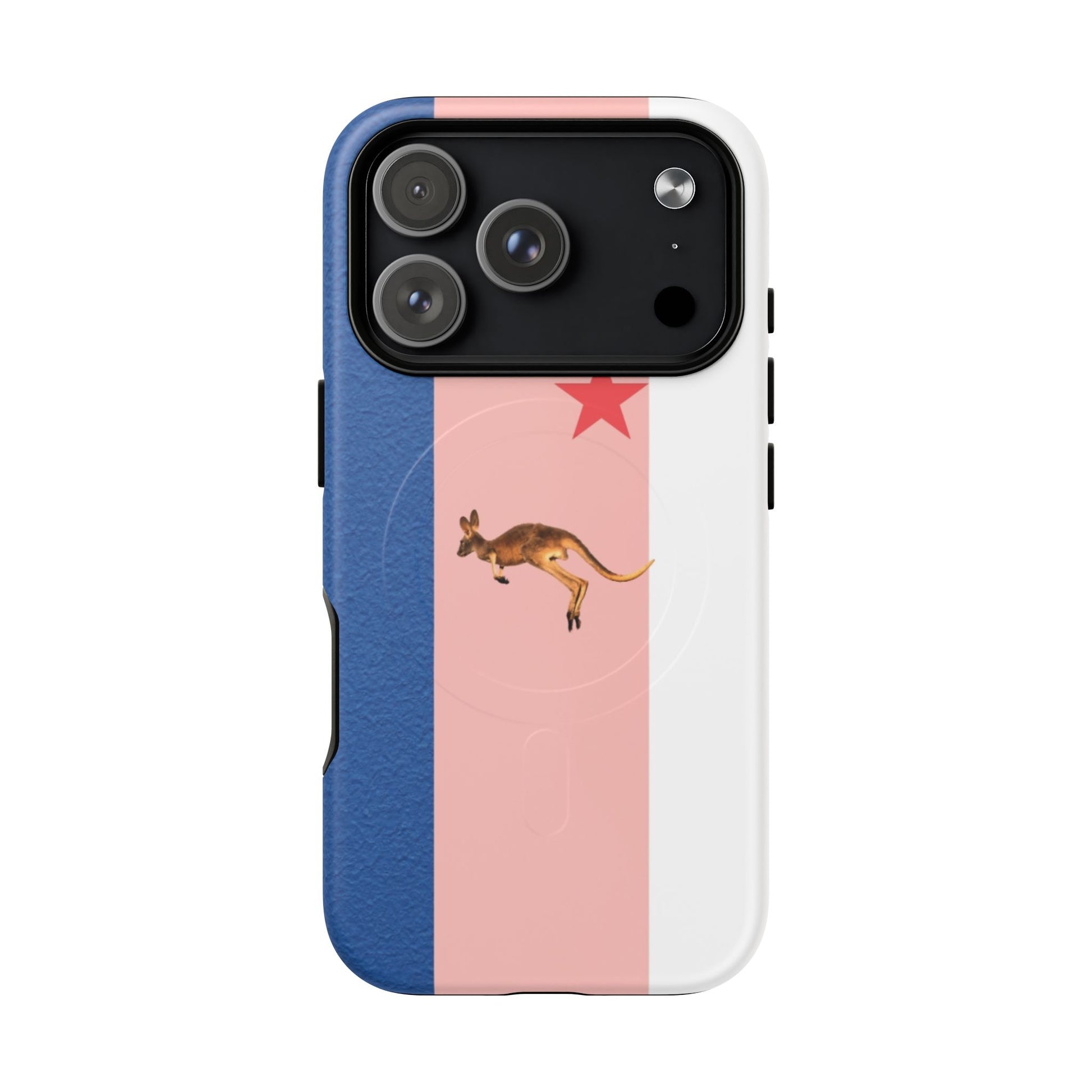 Kangaroo Flag Magnetic Phone Case, Tough Phone Cover, Australian Pride Accessory, Travel Gift, Fun Statement Case