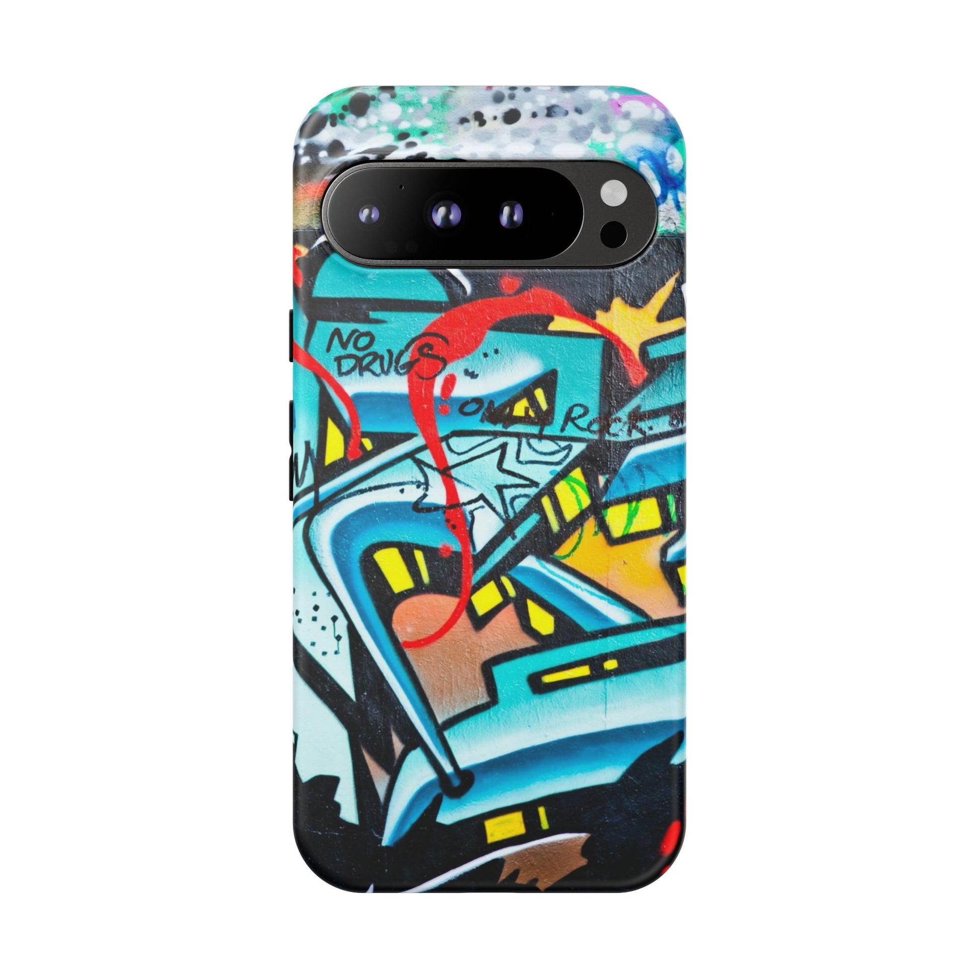 Edgy Phone Case with Graffiti Design, Tough Phone Case for Artists, Urban Style Phone Accessory, Graffiti Art Case, Unique Gift for Teens - FORMO