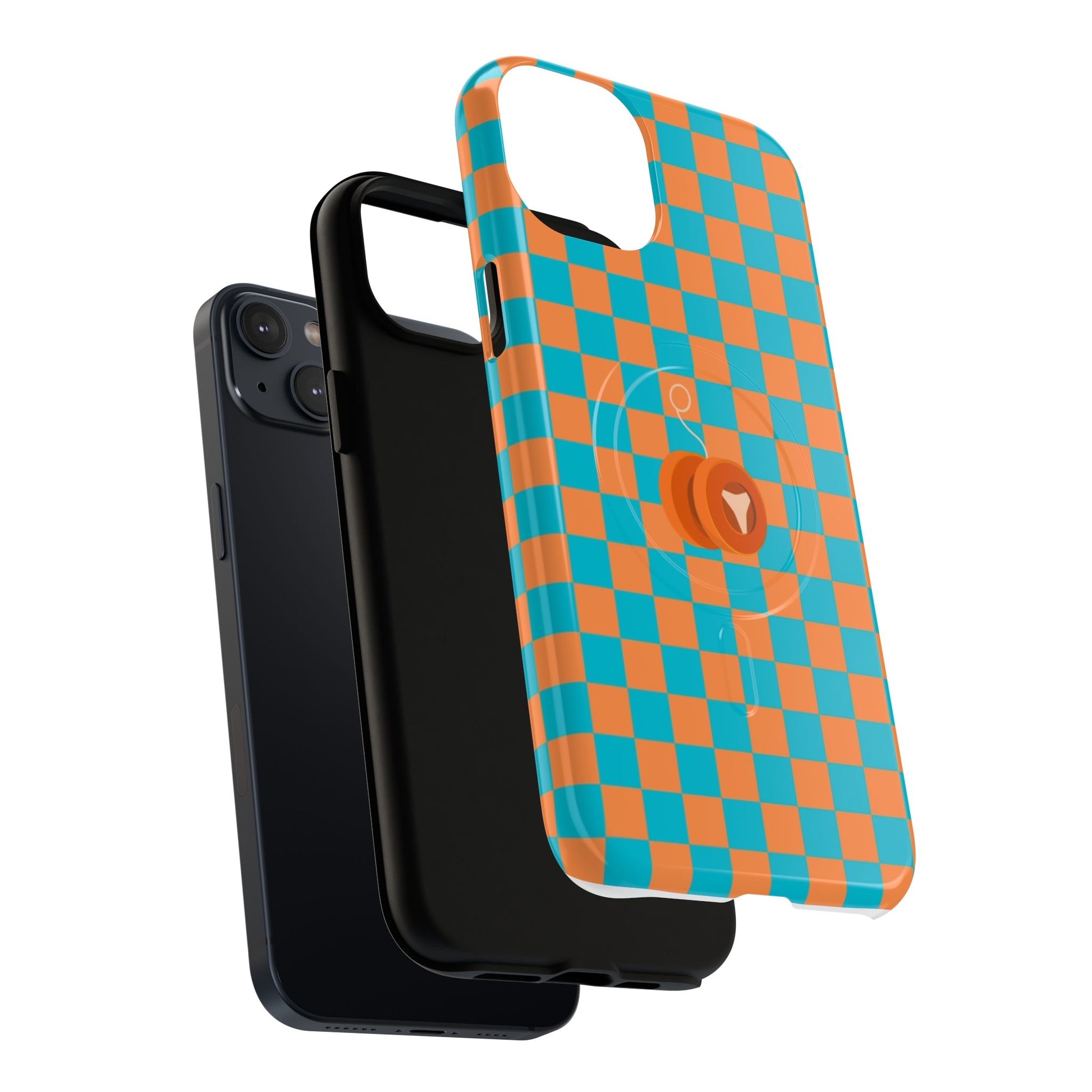 Vibrant Tough Magnetic Phone Case for Protection, Checkerboard Design for Tech Lovers, Gift for Birthdays, Holidays, or Daily Use