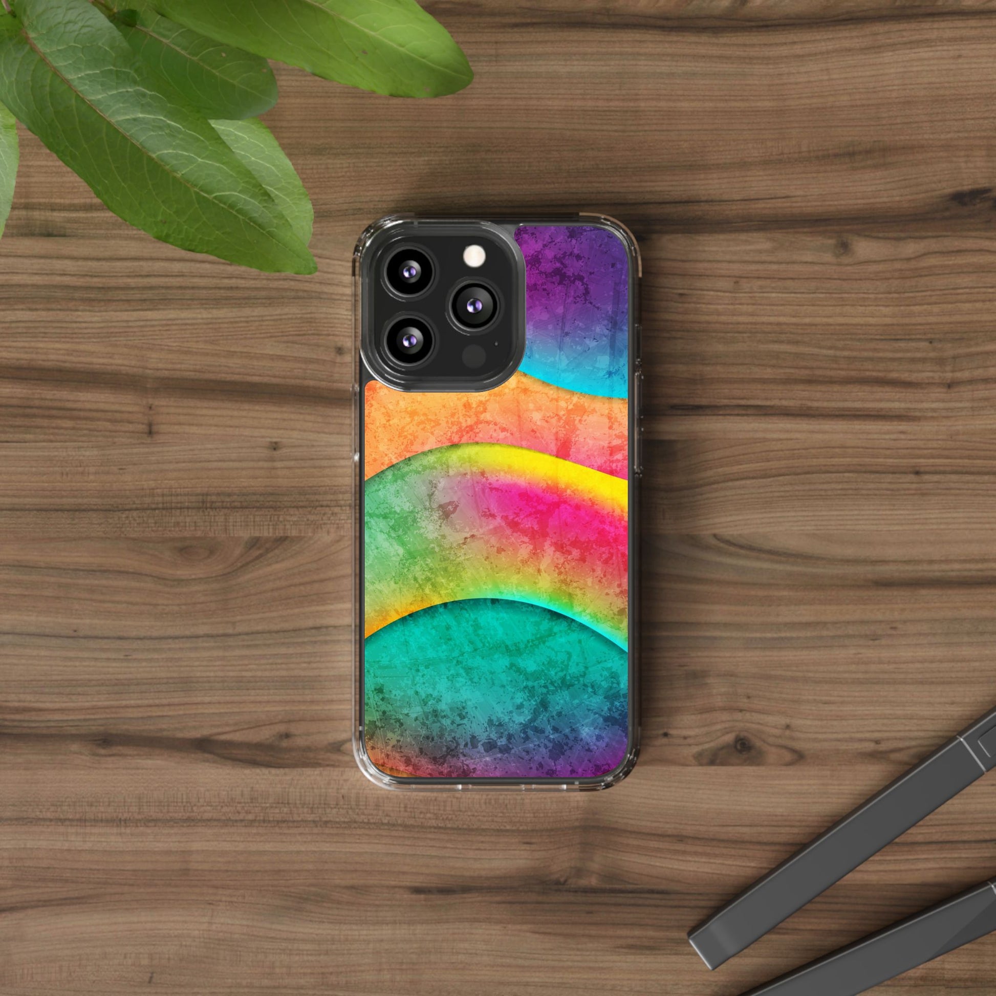 Rainbow Pattern Clear Phone Case (iPhone & Samsung Compatible) - FORMO
