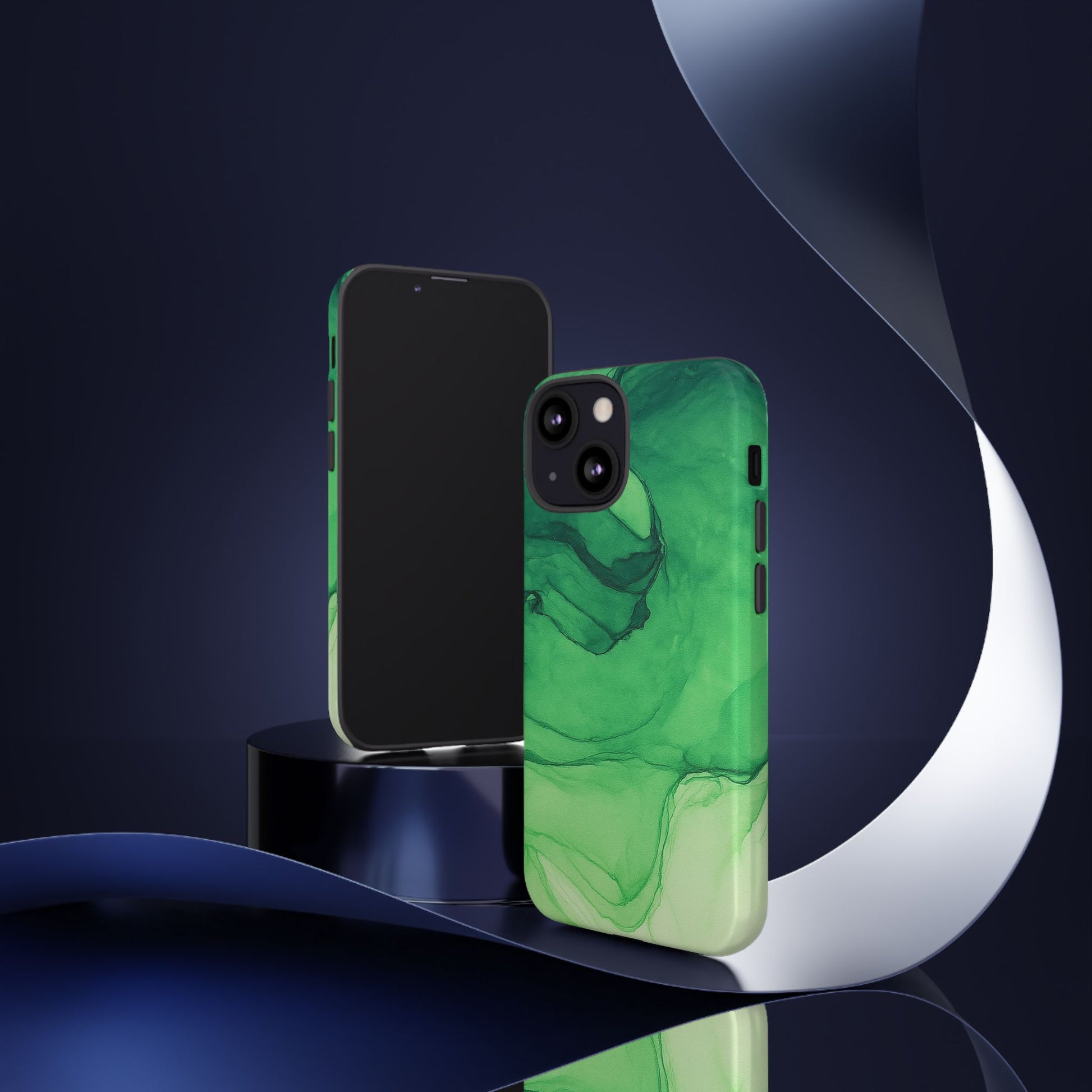 Stylish Phone Case for Nature Lovers, Tough Cases, Green Marble Design, Organic Aesthetic, Unique Gift, Eco-friendly Accessories
