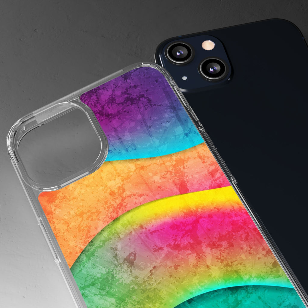 Rainbow Pattern Clear Phone Case (iPhone & Samsung Compatible) - FORMO
