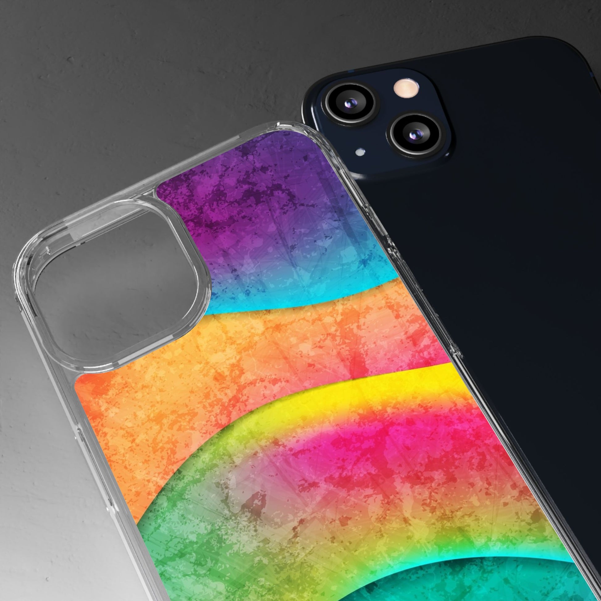 Rainbow Pattern Clear Phone Case (iPhone & Samsung Compatible) - FORMO