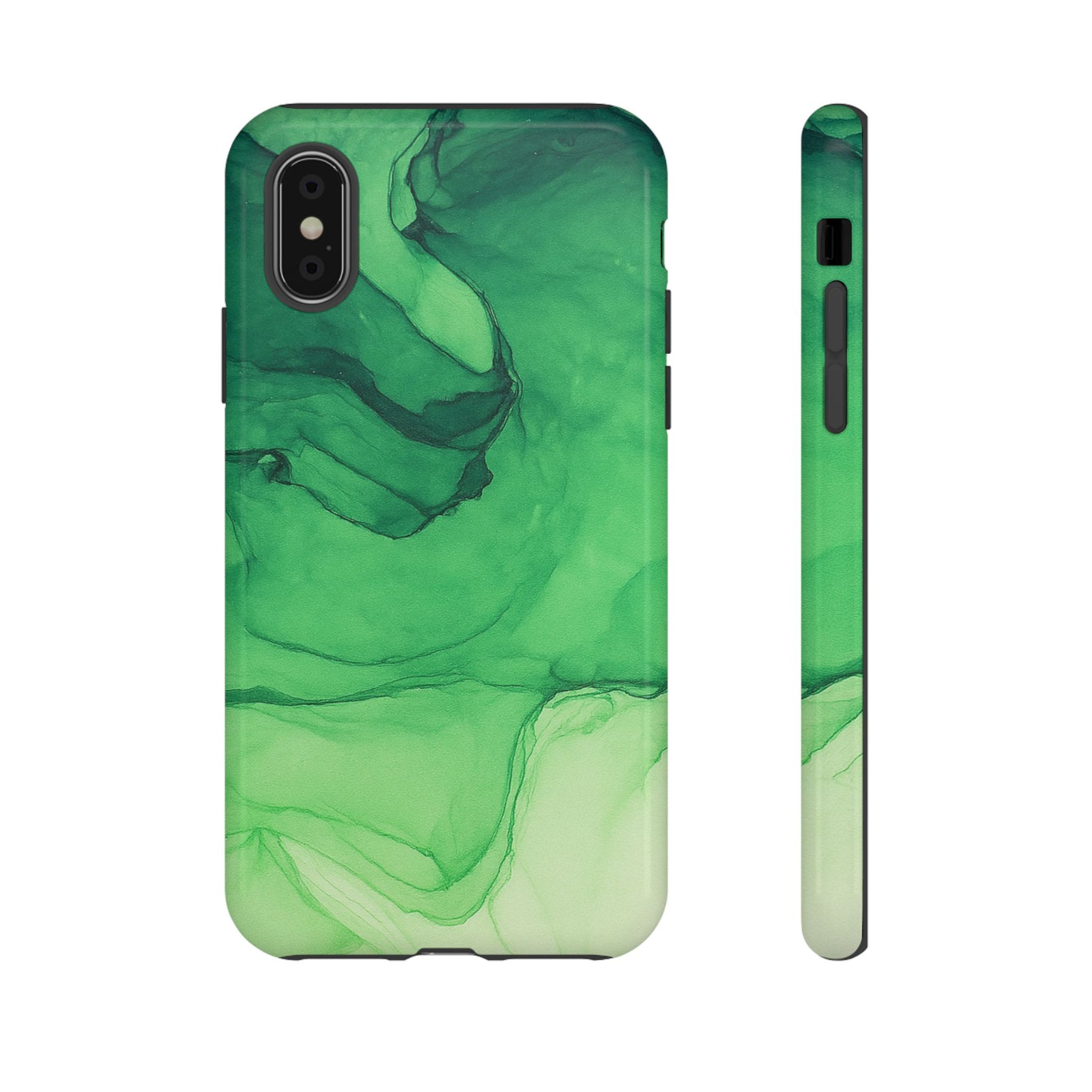Stylish Phone Case for Nature Lovers, Tough Cases, Green Marble Design, Organic Aesthetic, Unique Gift, Eco-friendly Accessories