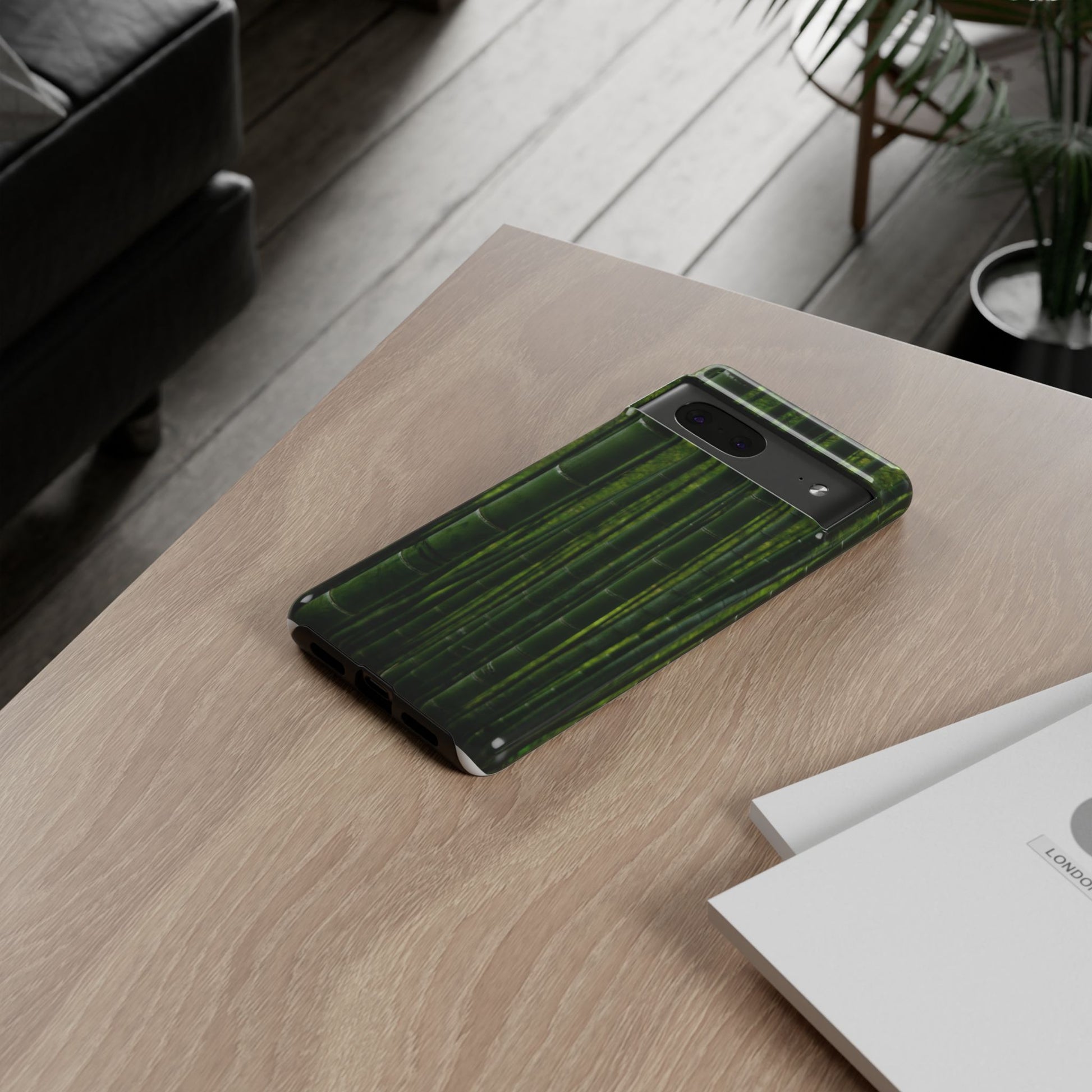 Bamboo Phone Case - Tough Cases, Nature Lover Gift, Eco-Friendly Phone Accessory, Greenery Design, Unique Smartphone Cover - FORMO