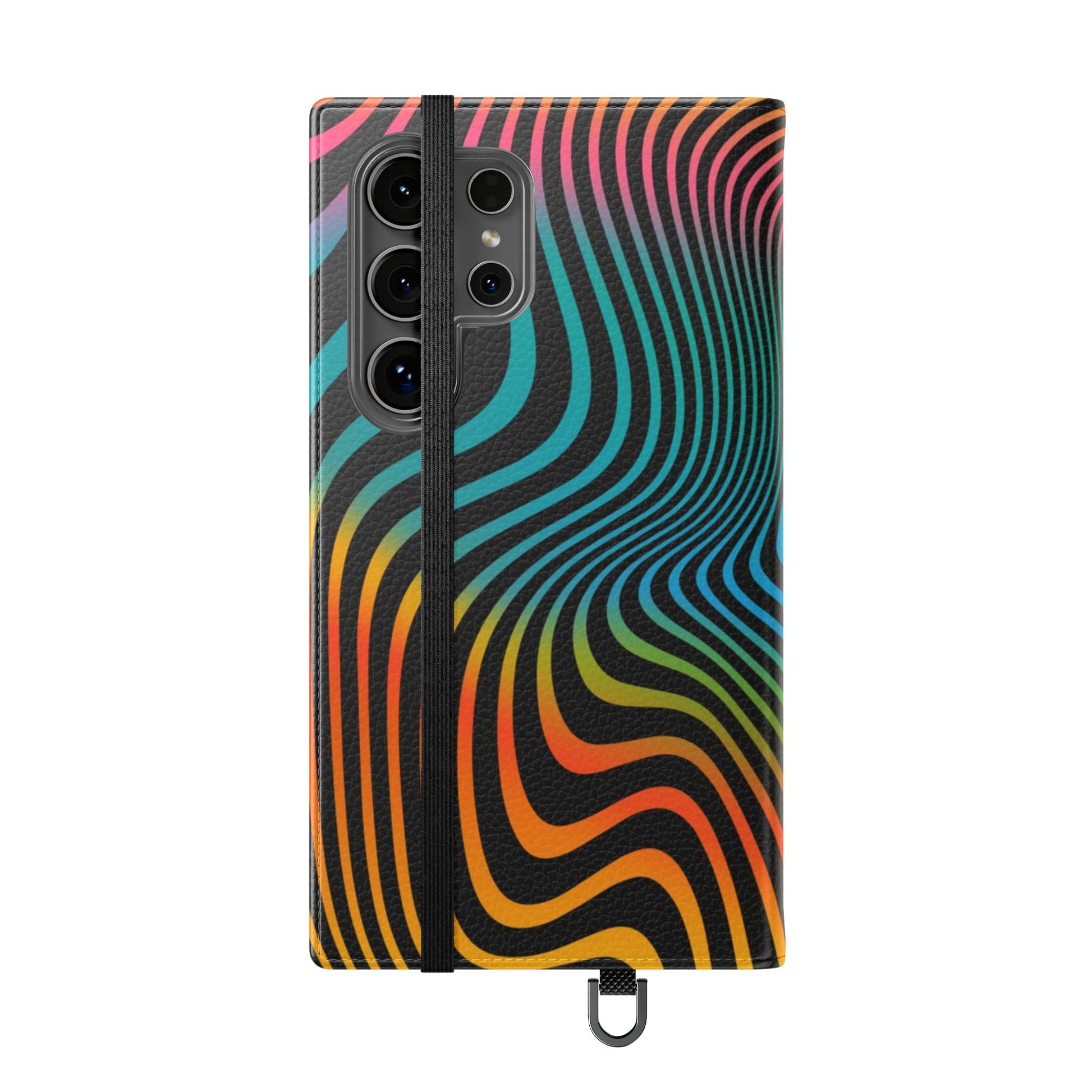 Vibrant Abstract Flip Case for Phone, Colorful Phone Wallet, Trendy Protective Cover, Unique Gift for Tech Lovers, Modern Accessories - FORMO