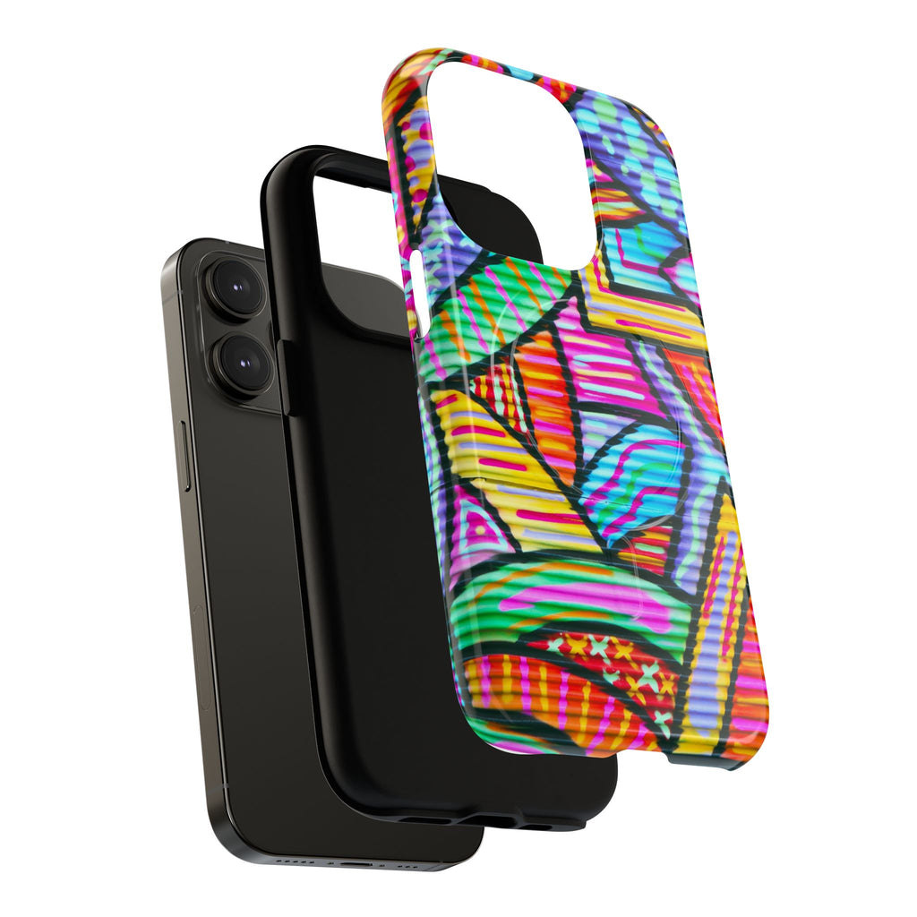 Vibrant Tough Magnetic Phone Case, Colorful Phone Cover, Artistic Mobile Protection, Unique Gift for Tech Lovers, Phone Accessories - FORMO