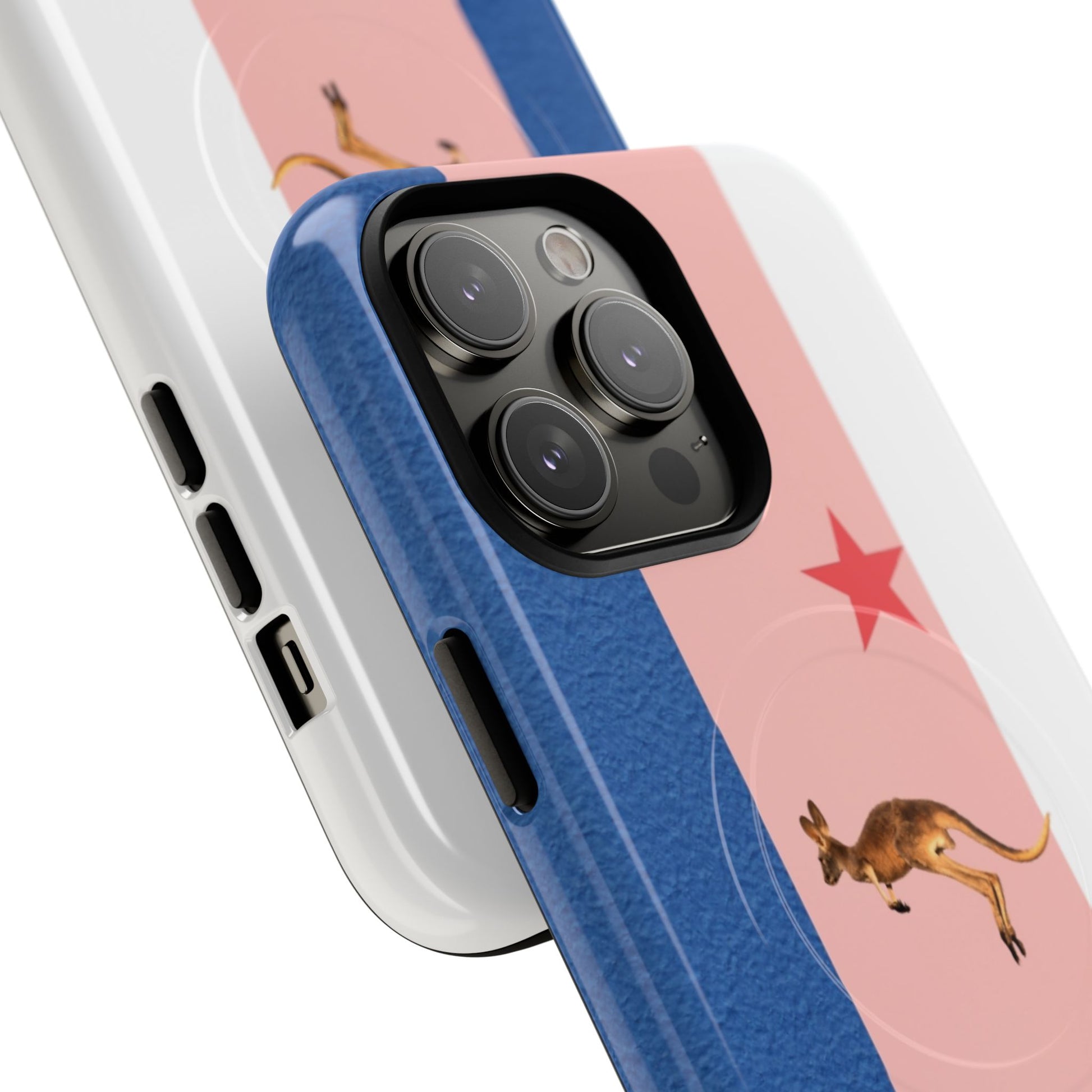 Kangaroo Flag Magnetic Phone Case, Tough Phone Cover, Australian Pride Accessory, Travel Gift, Fun Statement Case