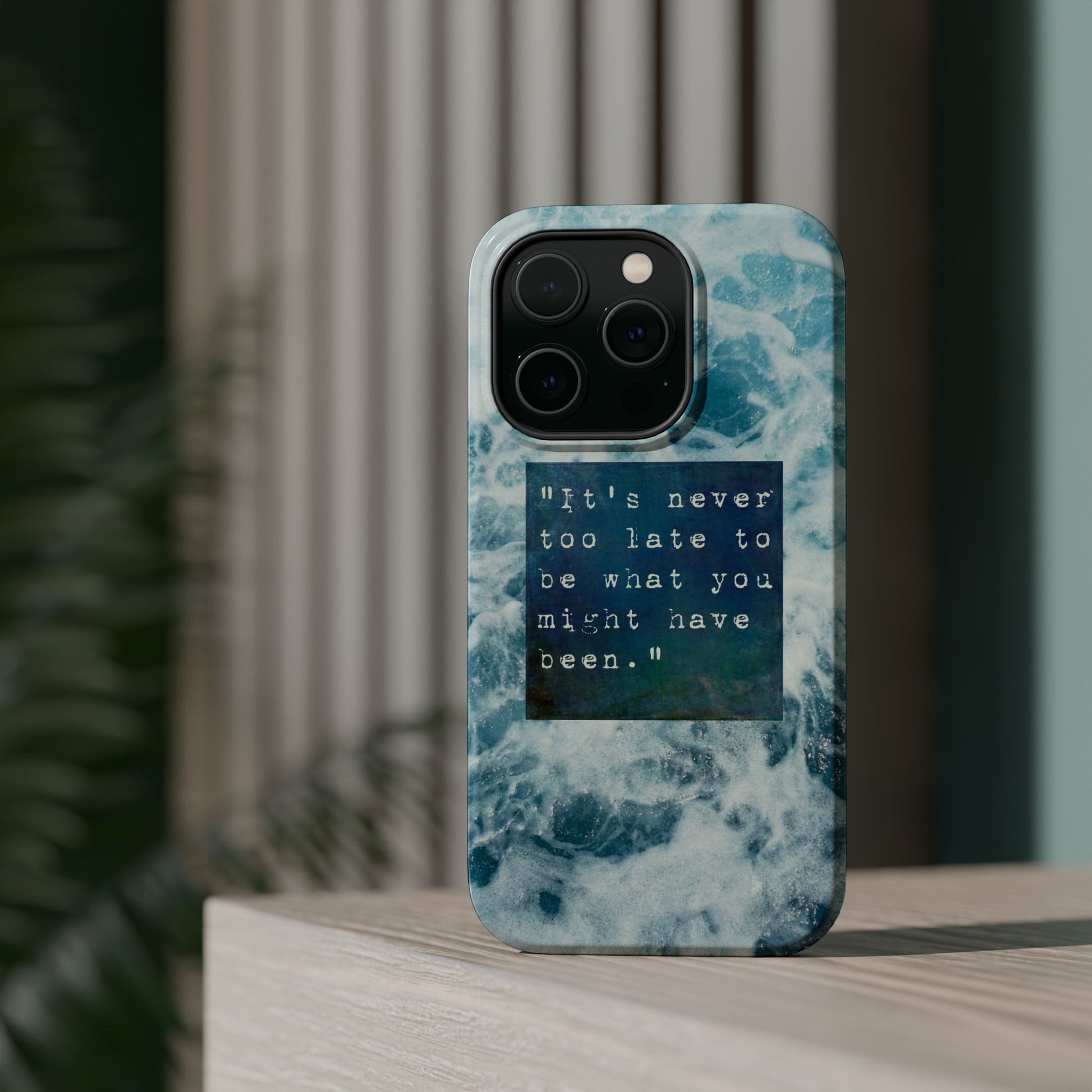 Inspirational Magnetic Phone Cases, Perfect Gift for Students, Motivational Phone Cover, Stylish Tough Case, Ocean Design Case, Fits iPhone - FORMO