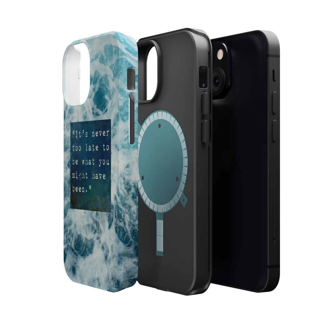 Inspirational Magnetic Phone Cases, Perfect Gift for Students, Motivational Phone Cover, Stylish Tough Case, Ocean Design Case, Fits iPhone - FORMO