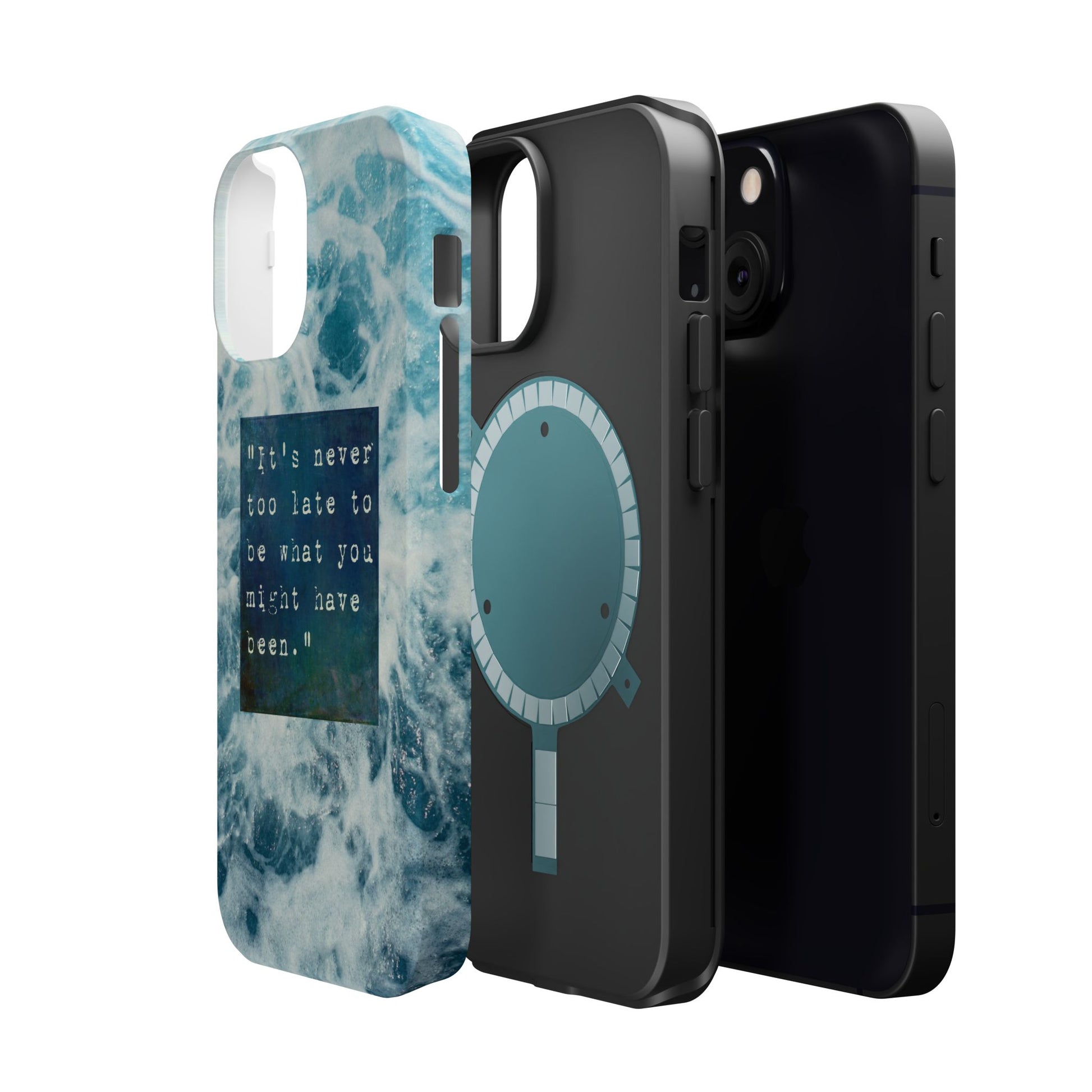 Inspirational Magnetic Phone Cases, Perfect Gift for Students, Motivational Phone Cover, Stylish Tough Case, Ocean Design Case, Fits iPhone - FORMO