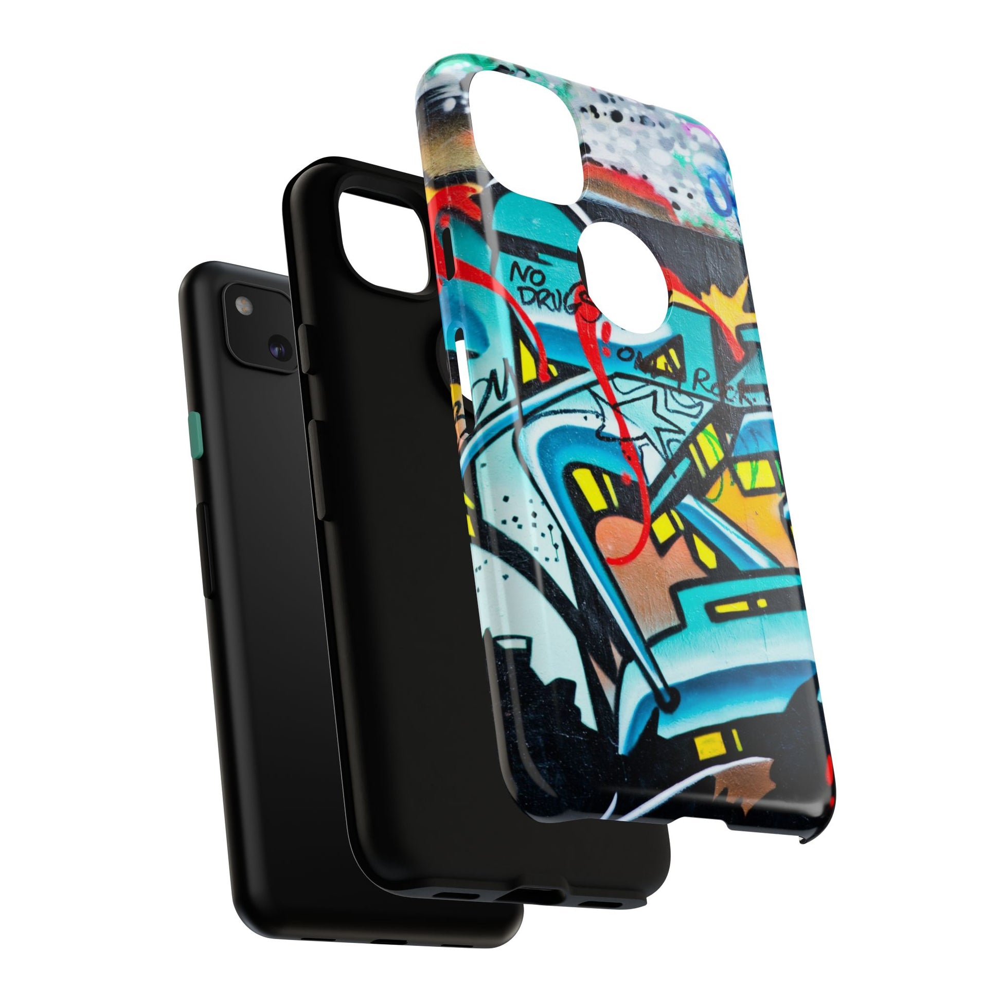 Edgy Phone Case with Graffiti Design, Tough Phone Case for Artists, Urban Style Phone Accessory, Graffiti Art Case, Unique Gift for Teens - FORMO