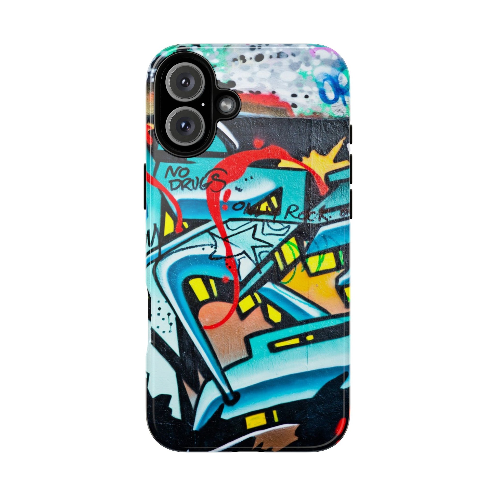 Edgy Phone Case with Graffiti Design, Tough Phone Case for Artists, Urban Style Phone Accessory, Graffiti Art Case, Unique Gift for Teens - FORMO