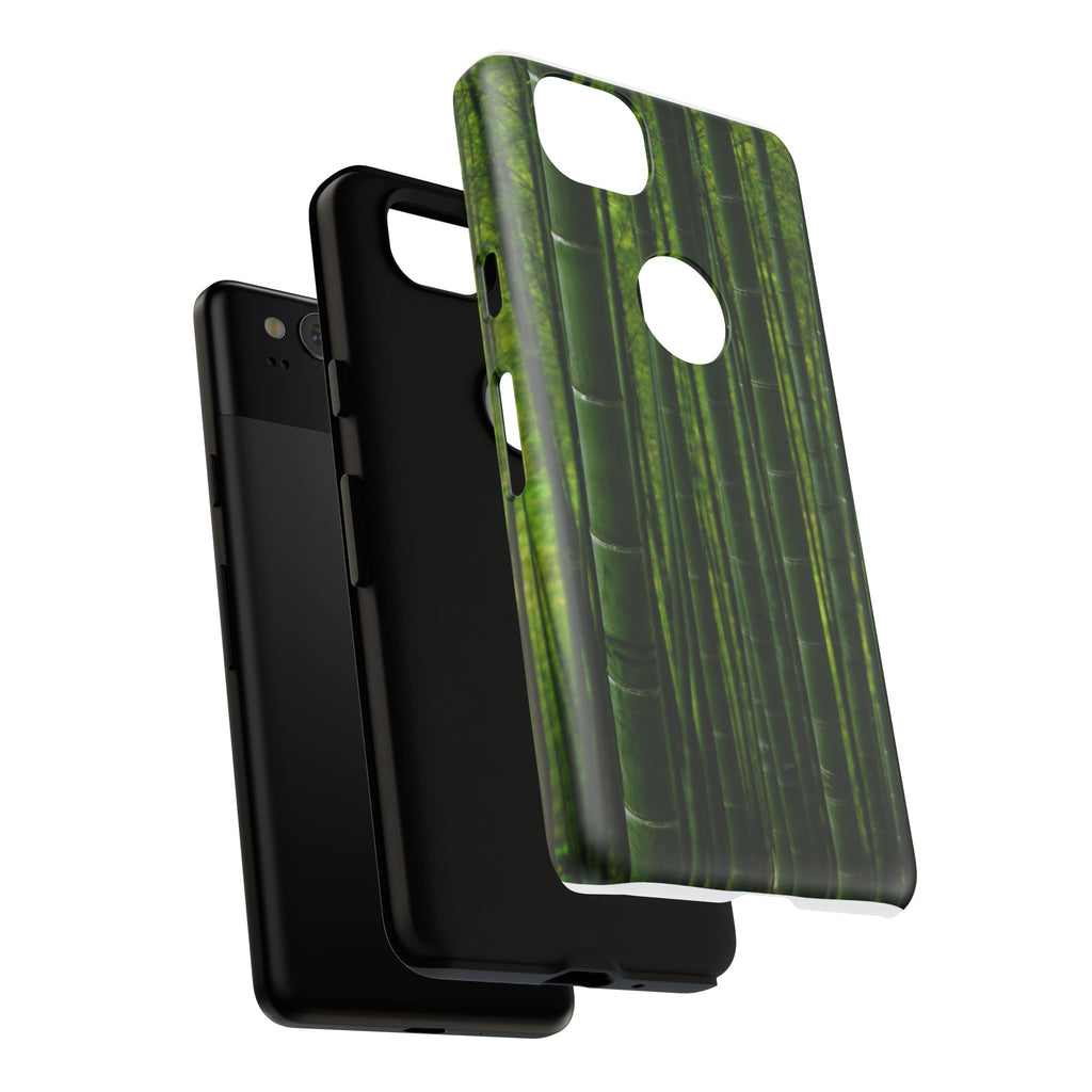 Bamboo Phone Case - Tough Cases, Nature Lover Gift, Eco-Friendly Phone Accessory, Greenery Design, Unique Smartphone Cover - FORMO