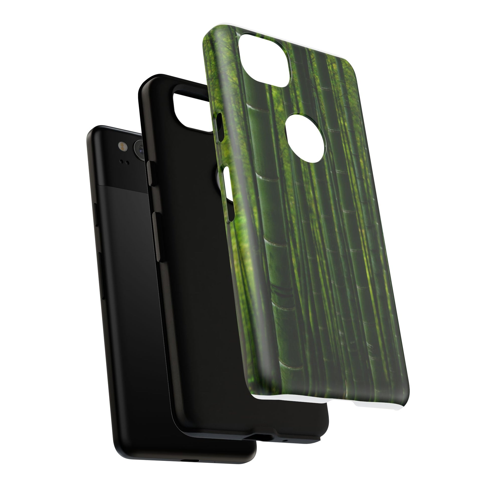 Bamboo Phone Case - Tough Cases, Nature Lover Gift, Eco-Friendly Phone Accessory, Greenery Design, Unique Smartphone Cover - FORMO