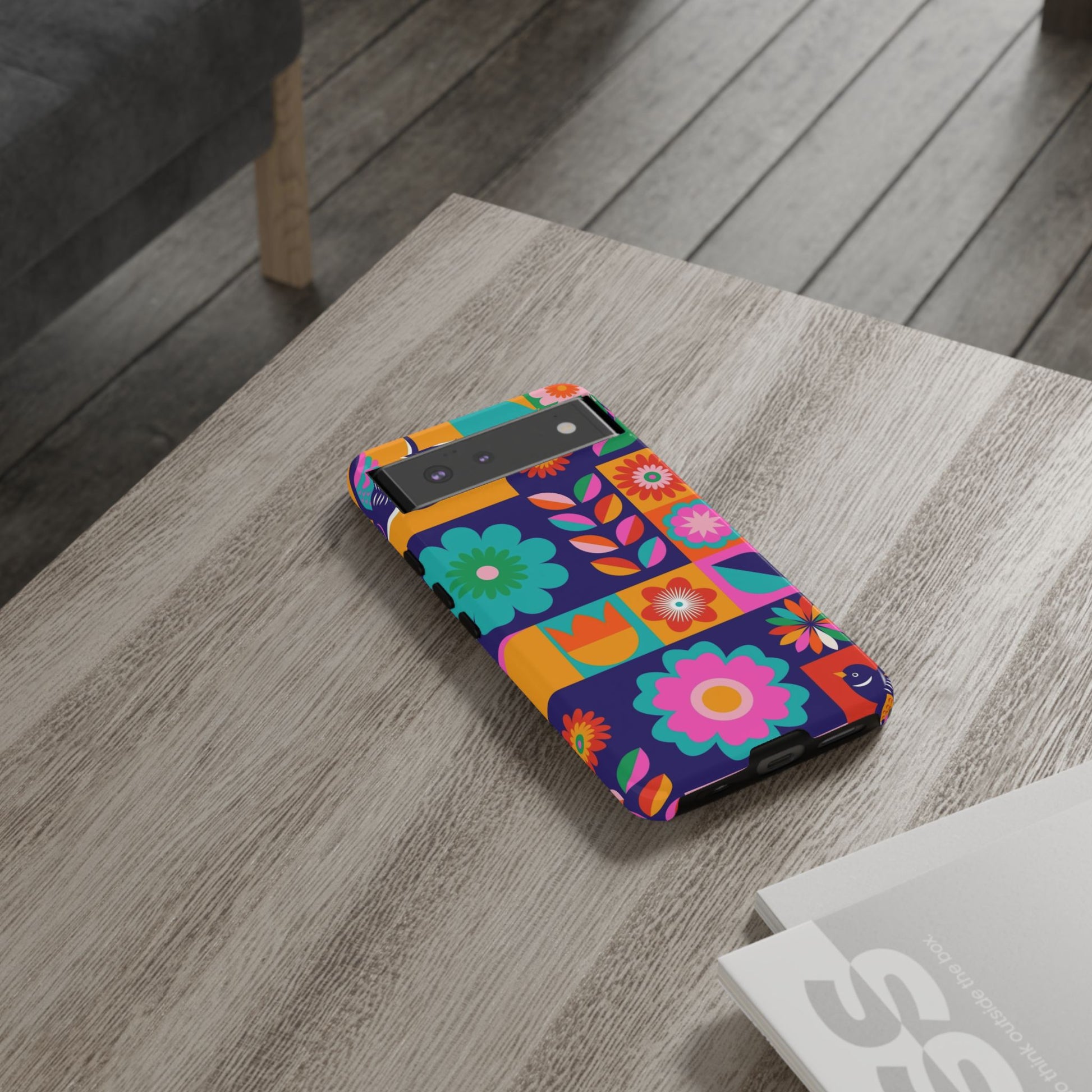 Colorful Floral Phone Case, Tough Cases for Protection, Vibrant Design Cover for Gift, Stylish Cell Phone Accessory, Fun Floral Designs - FORMO