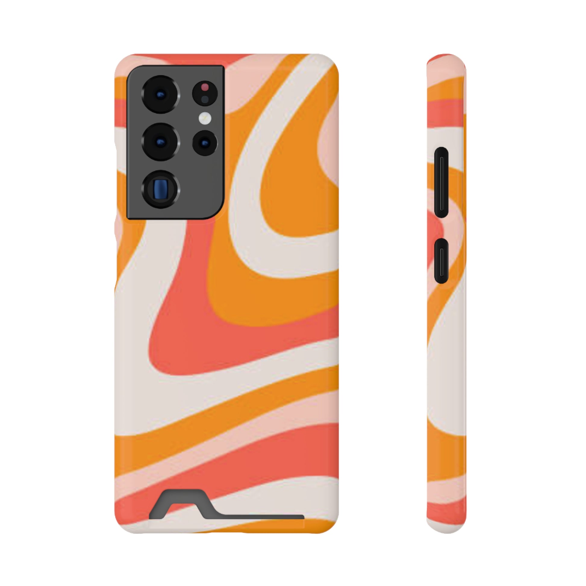 Trendy Phone Case with Card Holder, Boho Phone Accessory, Stylish Mobile Cover, Functional Gift for Friends, Perfect for Everyday Use - FORMO