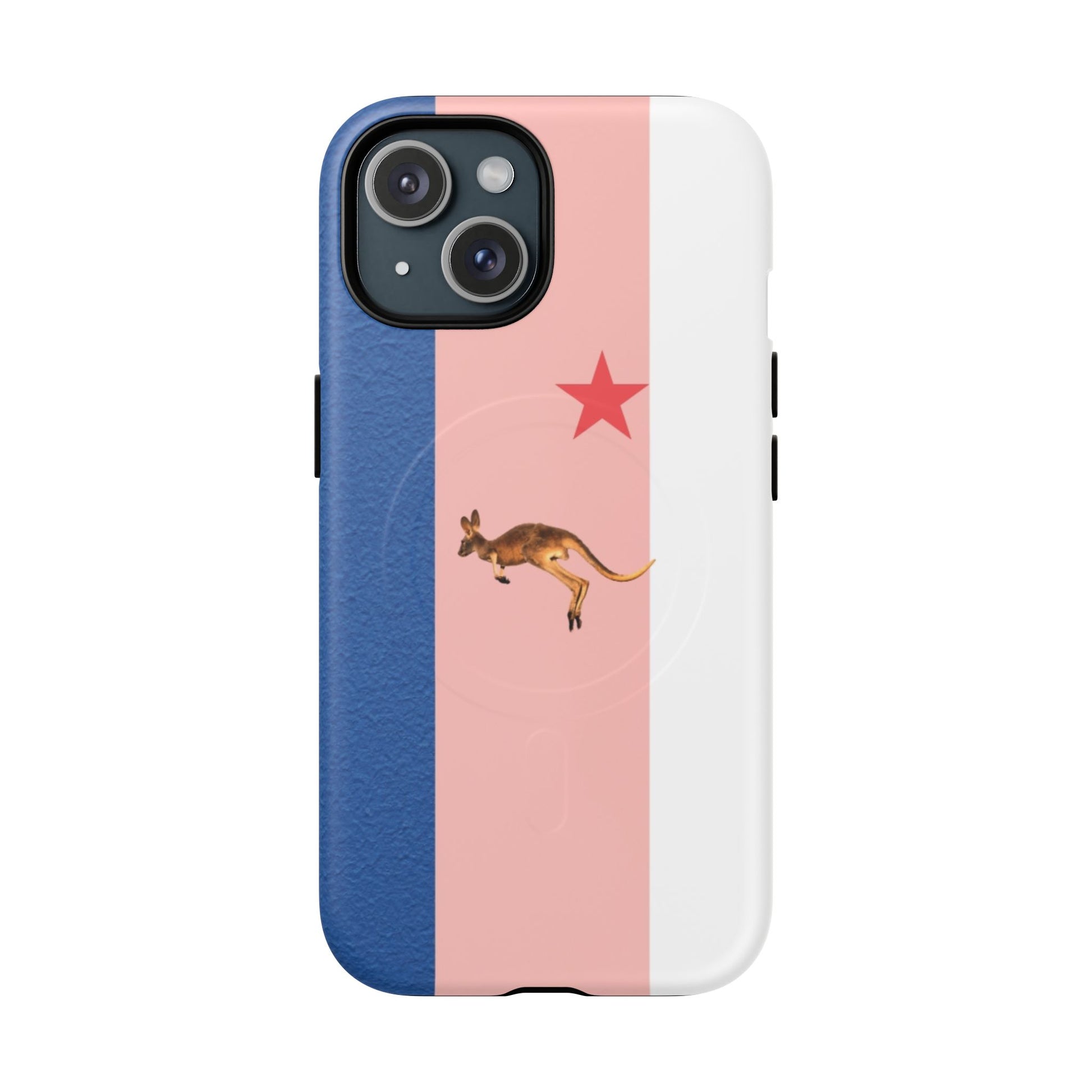 Kangaroo Flag Magnetic Phone Case, Tough Phone Cover, Australian Pride Accessory, Travel Gift, Fun Statement Case