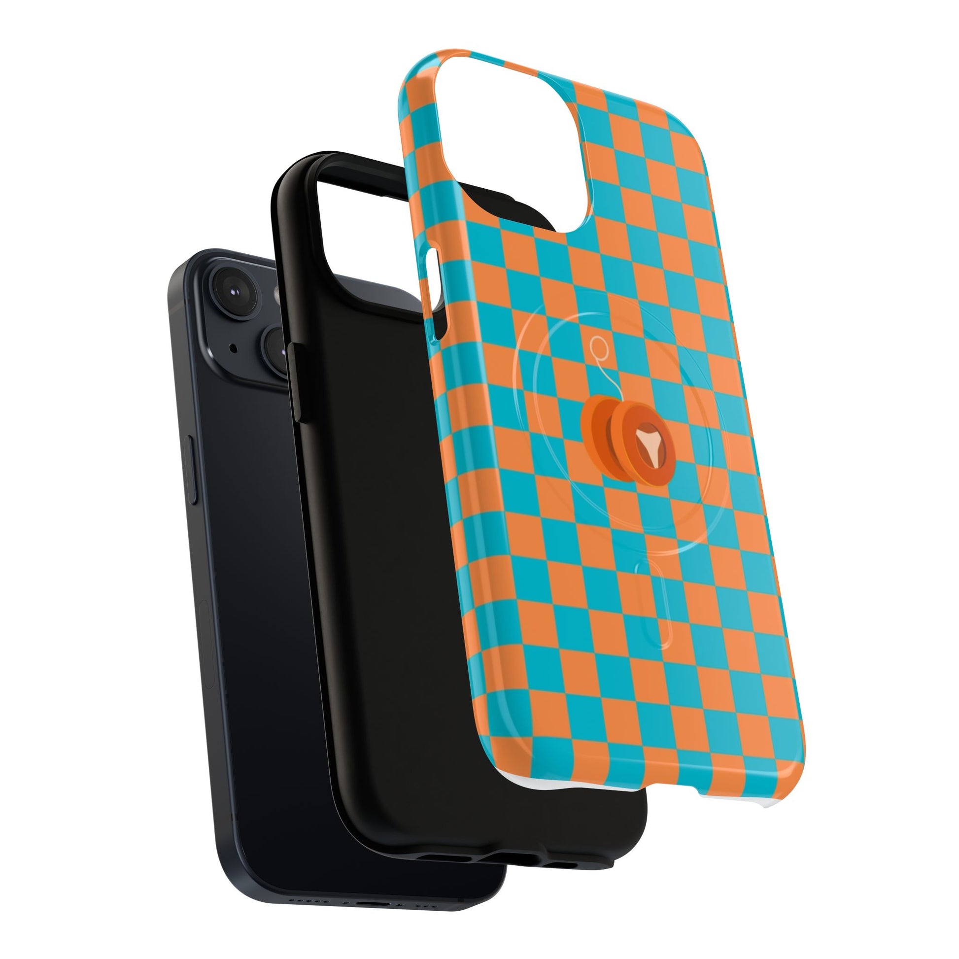 Vibrant Tough Magnetic Phone Case for Protection, Checkerboard Design for Tech Lovers, Gift for Birthdays, Holidays, or Daily Use