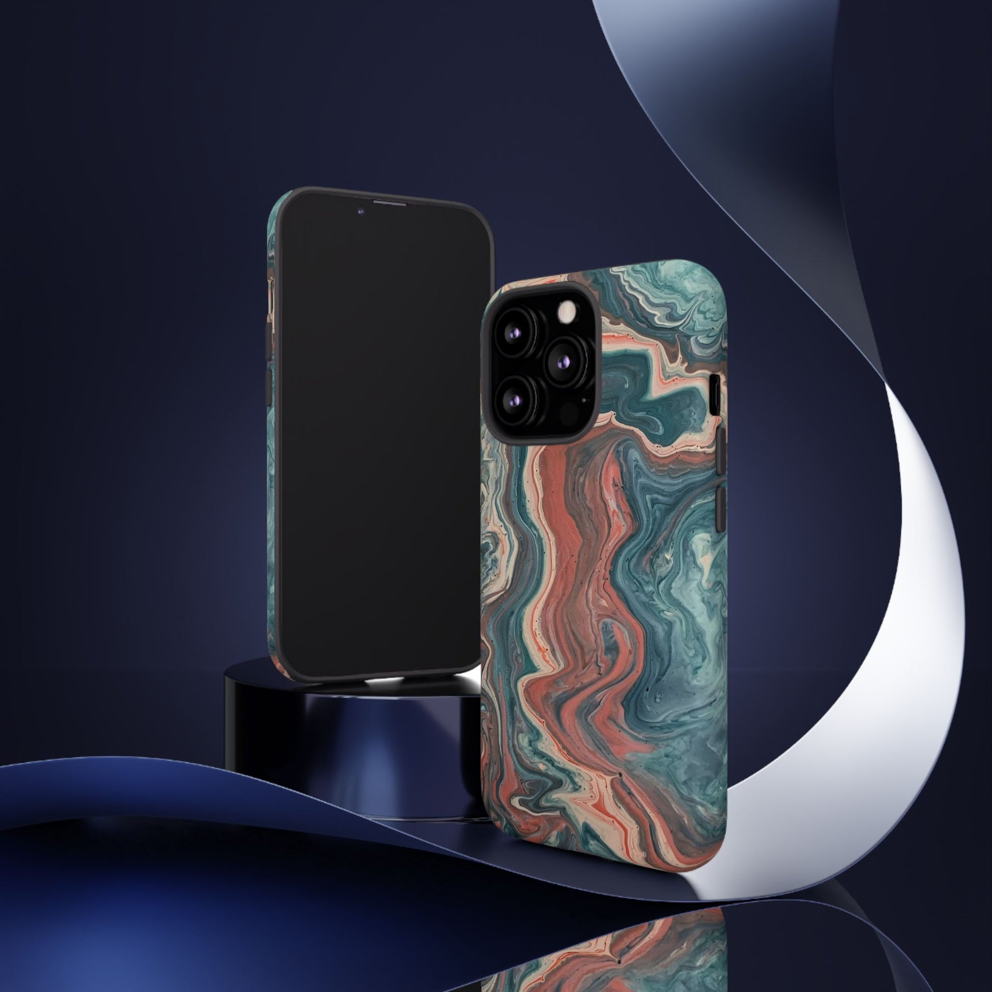 Artistic Phone Case, Tough Cases for Stylish Protection, Marble Design, Trendy Gift for Phone Lovers, Unique Cell Phone Accessory - FORMO