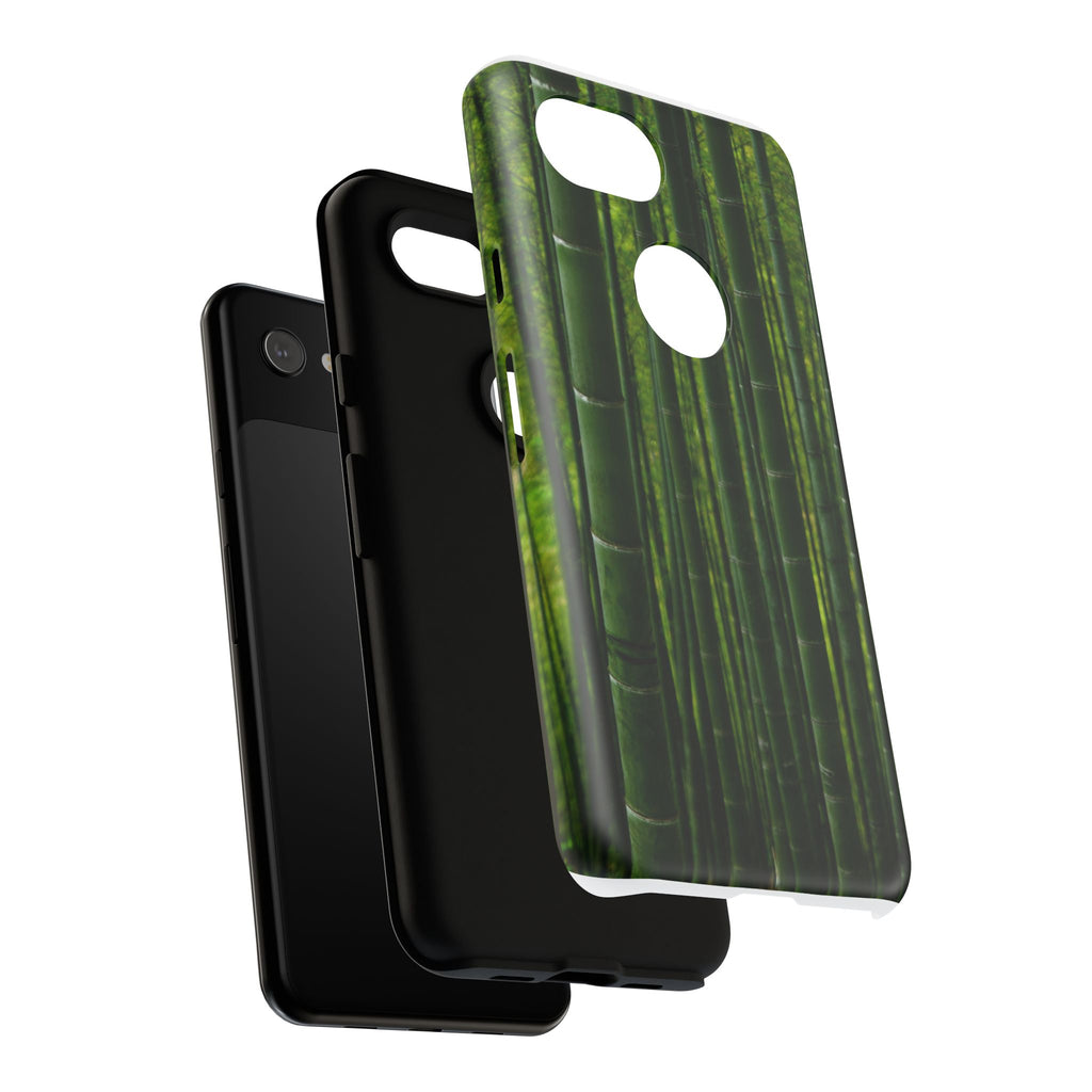 Bamboo Phone Case - Tough Cases, Nature Lover Gift, Eco-Friendly Phone Accessory, Greenery Design, Unique Smartphone Cover - FORMO