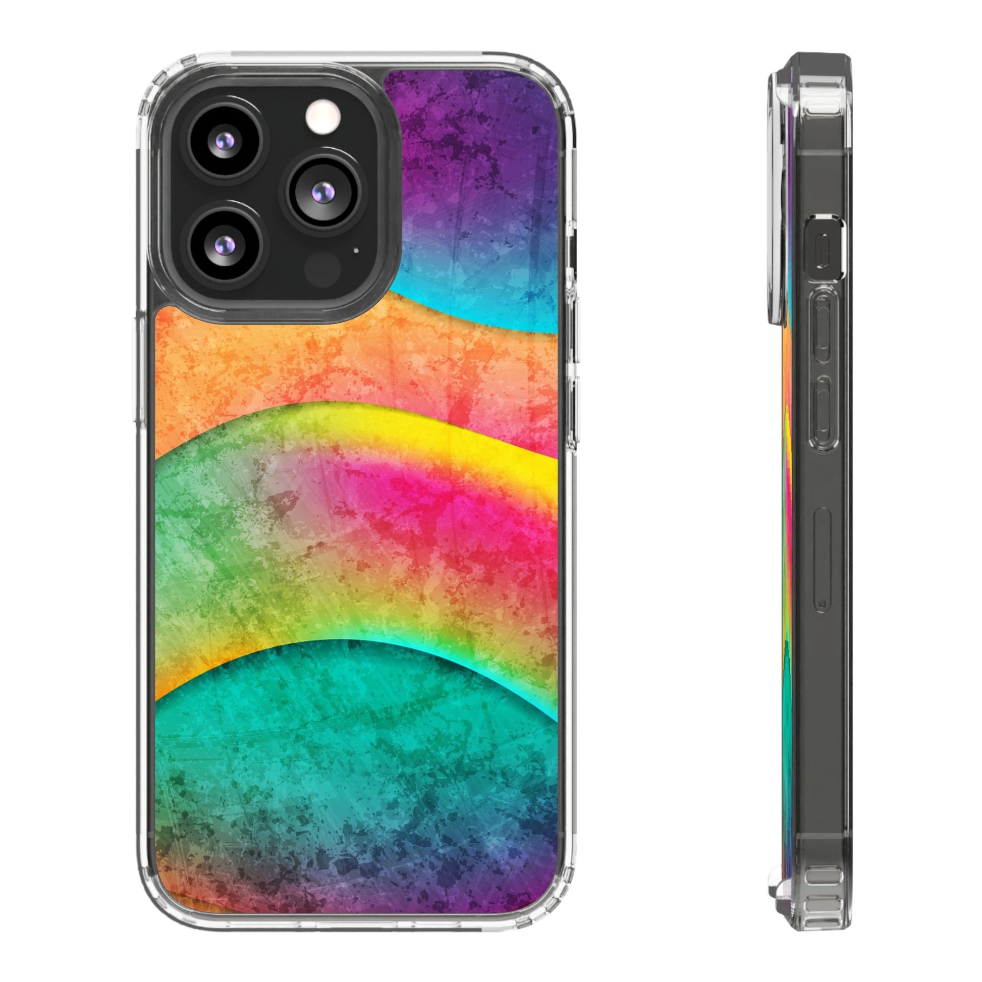 Rainbow Pattern Clear Phone Case (iPhone & Samsung Compatible) - FORMO