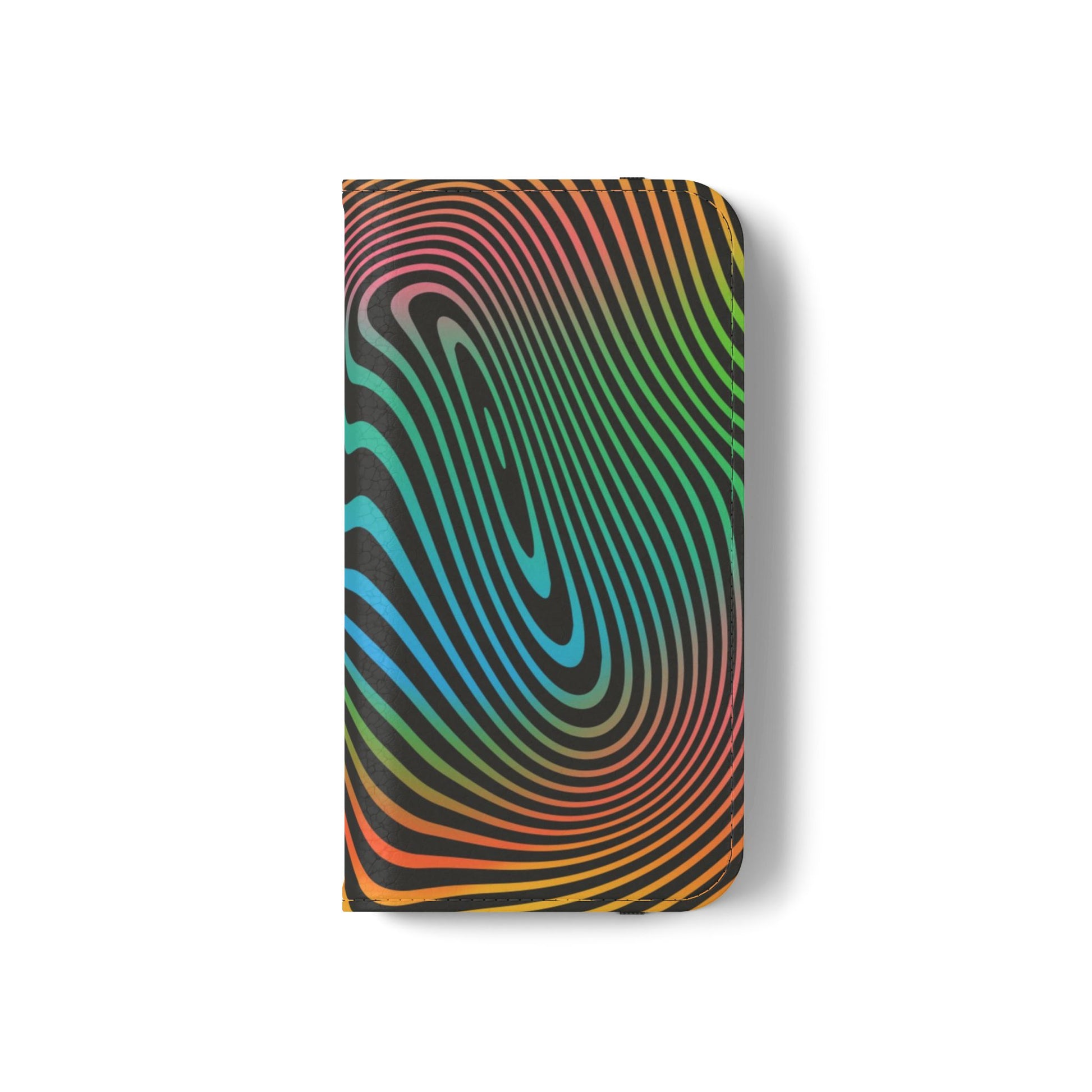 Vibrant Abstract Flip Case for Phone, Colorful Phone Wallet, Trendy Protective Cover, Unique Gift for Tech Lovers, Modern Accessories - FORMO