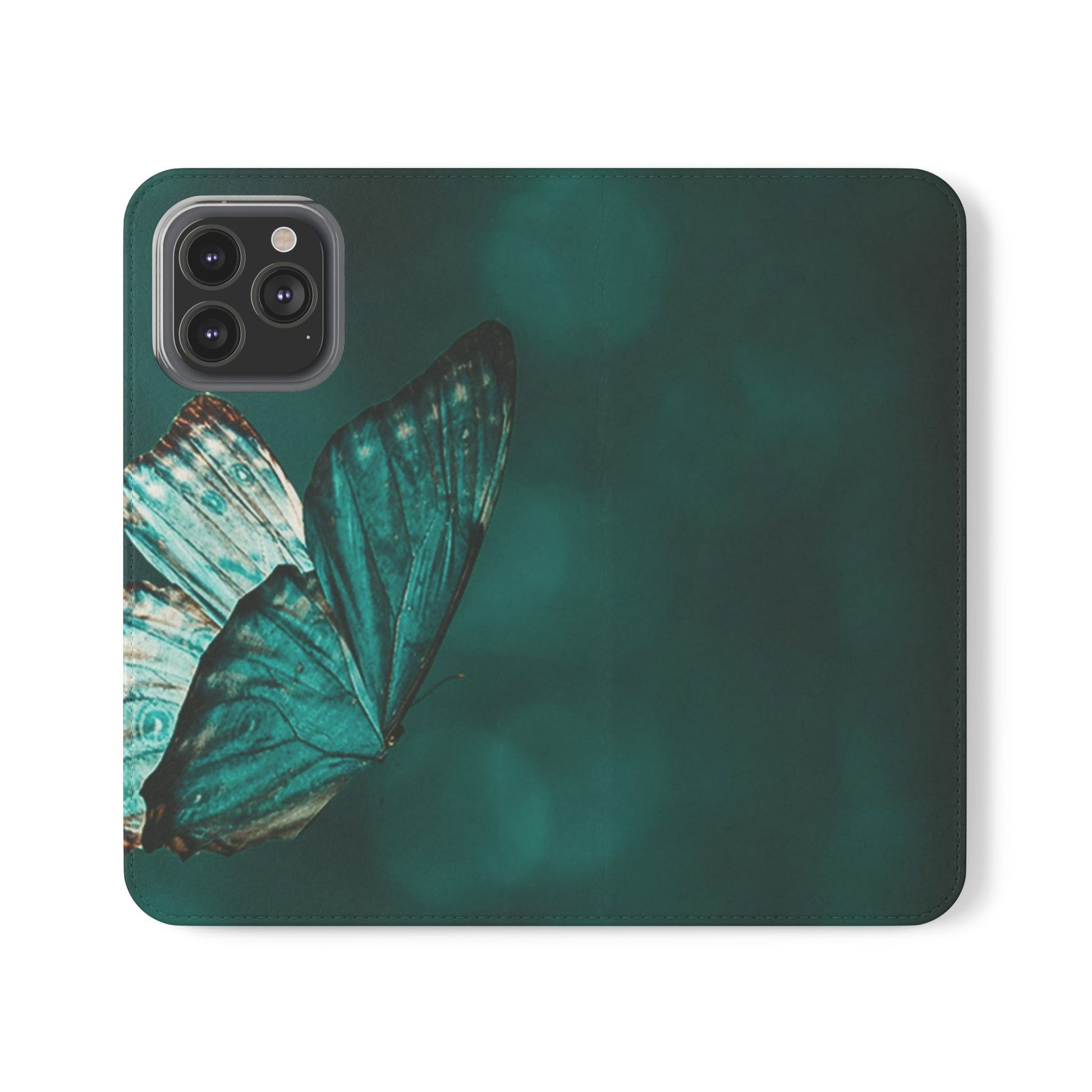 Butterfly Flip Case - Elegant Phone Wallet Cover, Nature Lovers, Gift for Her, Sustainable Fashion, Personalized Mobile Accessory - FORMO