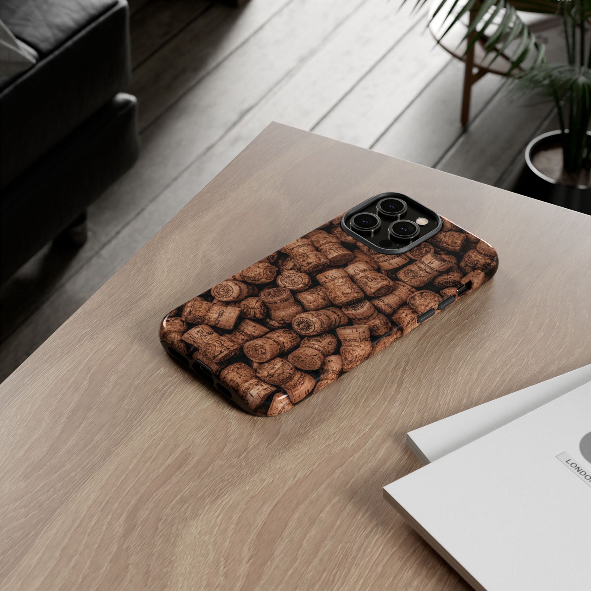 Cork Pattern Phone Case - Eco-Friendly, Vintage Style, Rustic Gifts for Wine Lovers, Housewarming, Birthday, Unique Gift - FORMO