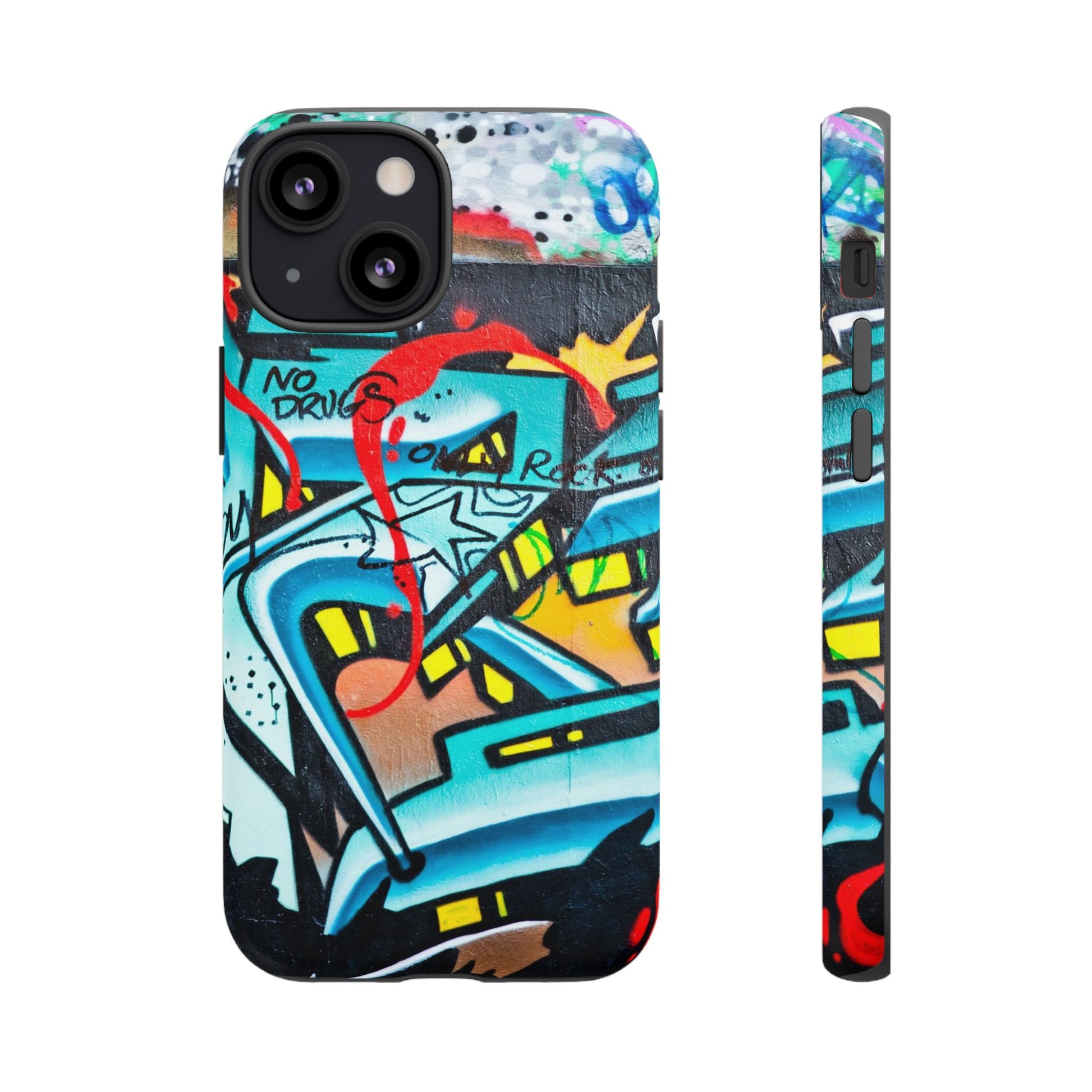 Edgy Phone Case with Graffiti Design, Tough Phone Case for Artists, Urban Style Phone Accessory, Graffiti Art Case, Unique Gift for Teens - FORMO