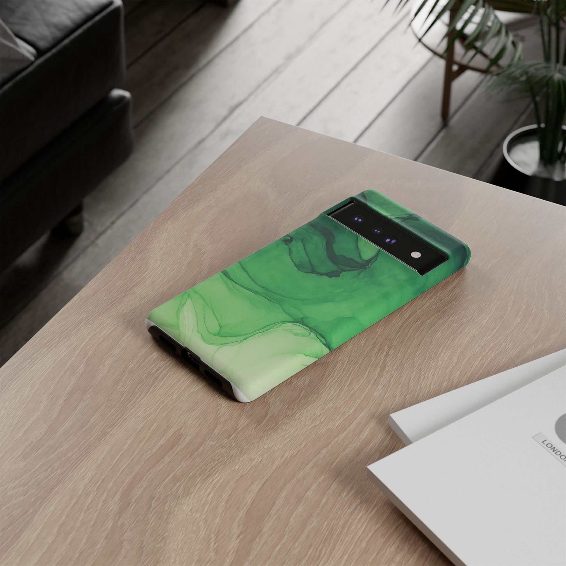 Stylish Phone Case for Nature Lovers, Tough Cases, Green Marble Design, Organic Aesthetic, Unique Gift, Eco-friendly Accessories