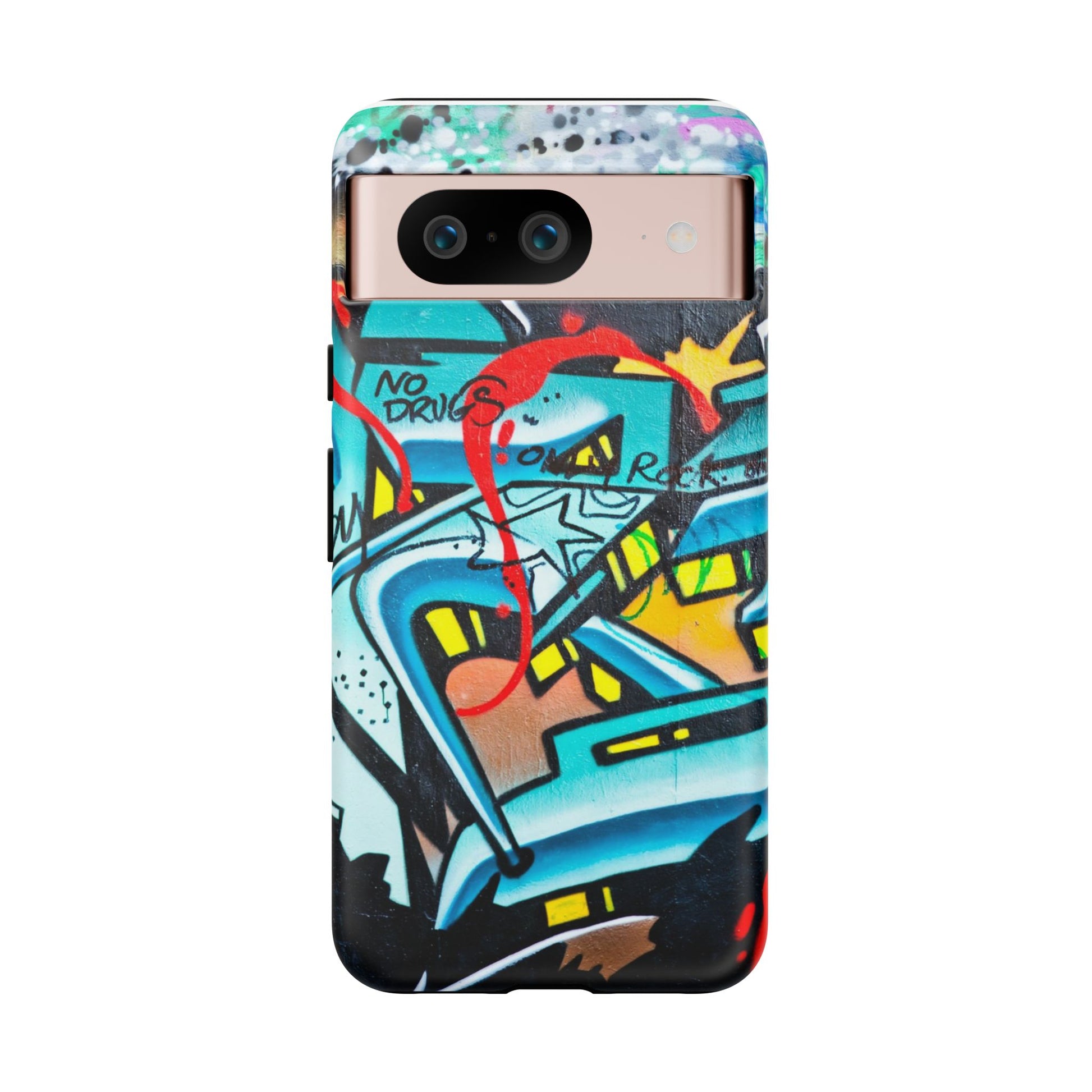 Edgy Phone Case with Graffiti Design, Tough Phone Case for Artists, Urban Style Phone Accessory, Graffiti Art Case, Unique Gift for Teens - FORMO