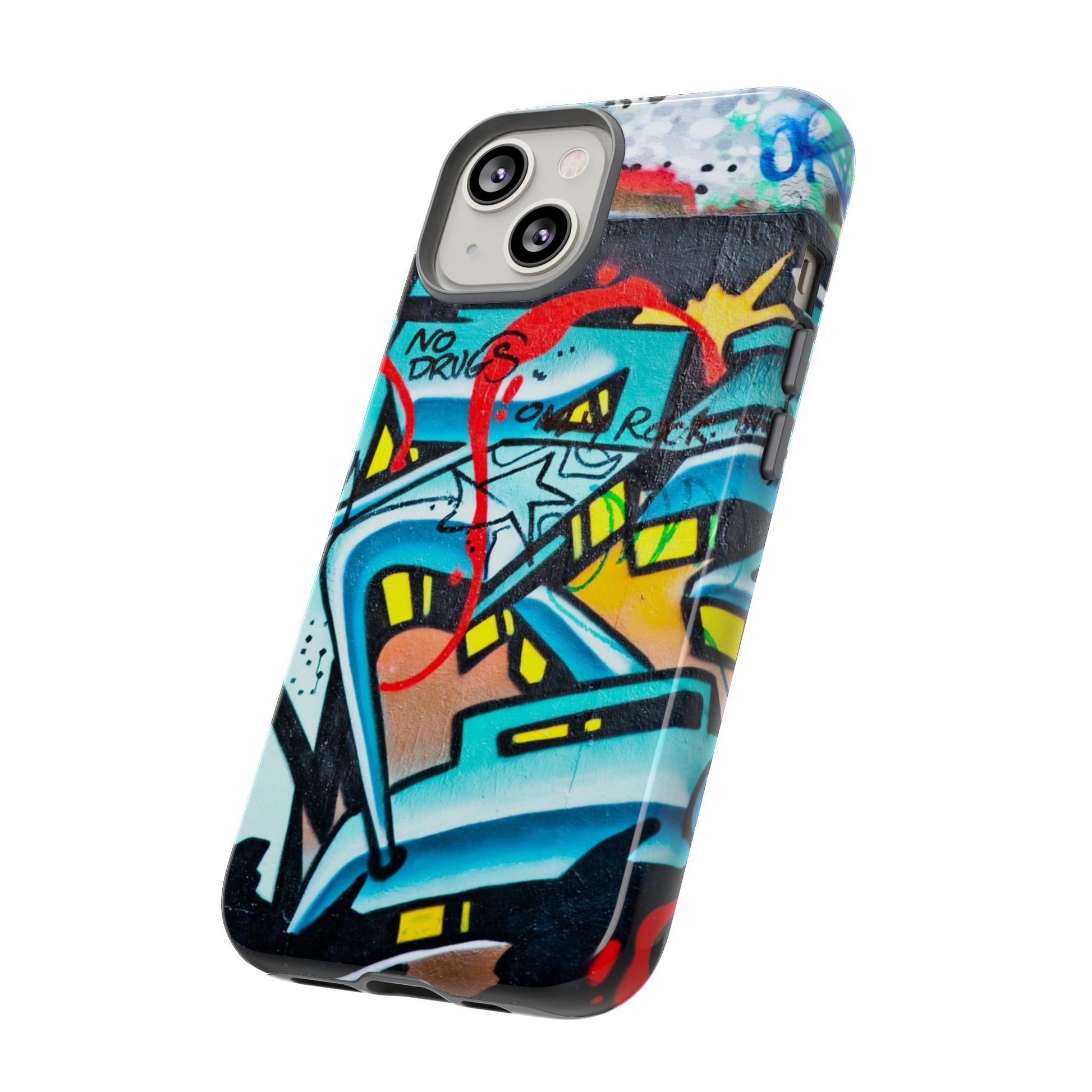 Edgy Phone Case with Graffiti Design, Tough Phone Case for Artists, Urban Style Phone Accessory, Graffiti Art Case, Unique Gift for Teens - FORMO