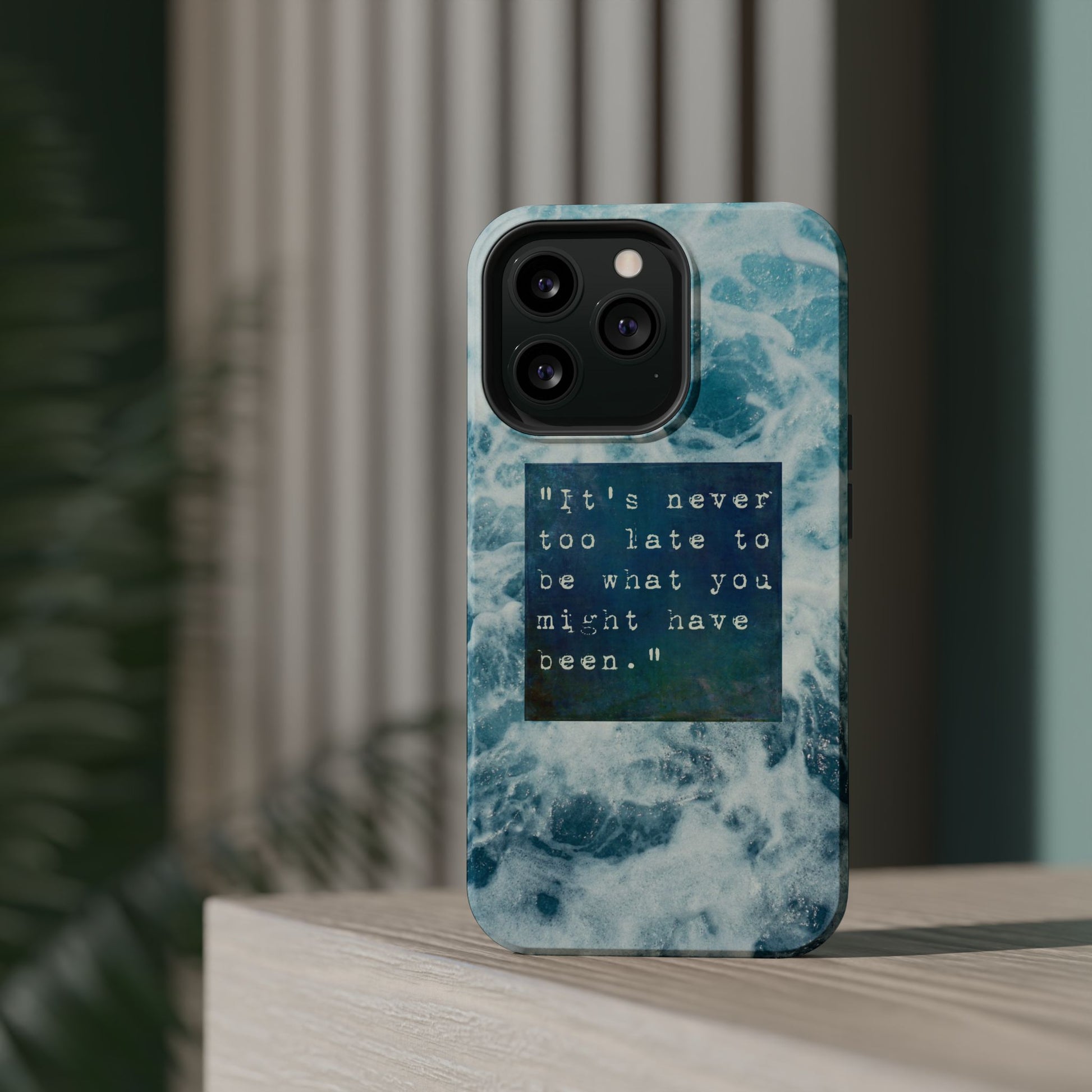 Inspirational Magnetic Phone Cases, Perfect Gift for Students, Motivational Phone Cover, Stylish Tough Case, Ocean Design Case, Fits iPhone - FORMO