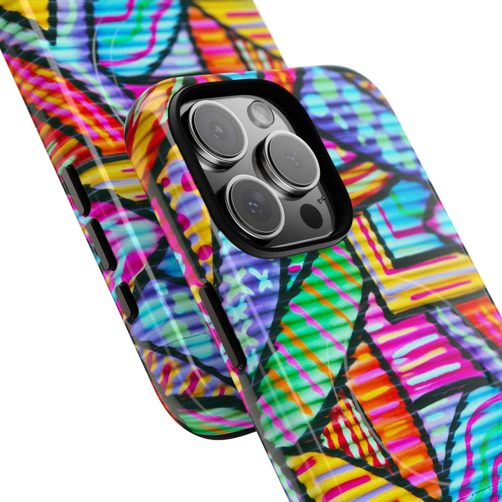 Vibrant Tough Magnetic Phone Case, Colorful Phone Cover, Artistic Mobile Protection, Unique Gift for Tech Lovers, Phone Accessories - FORMO