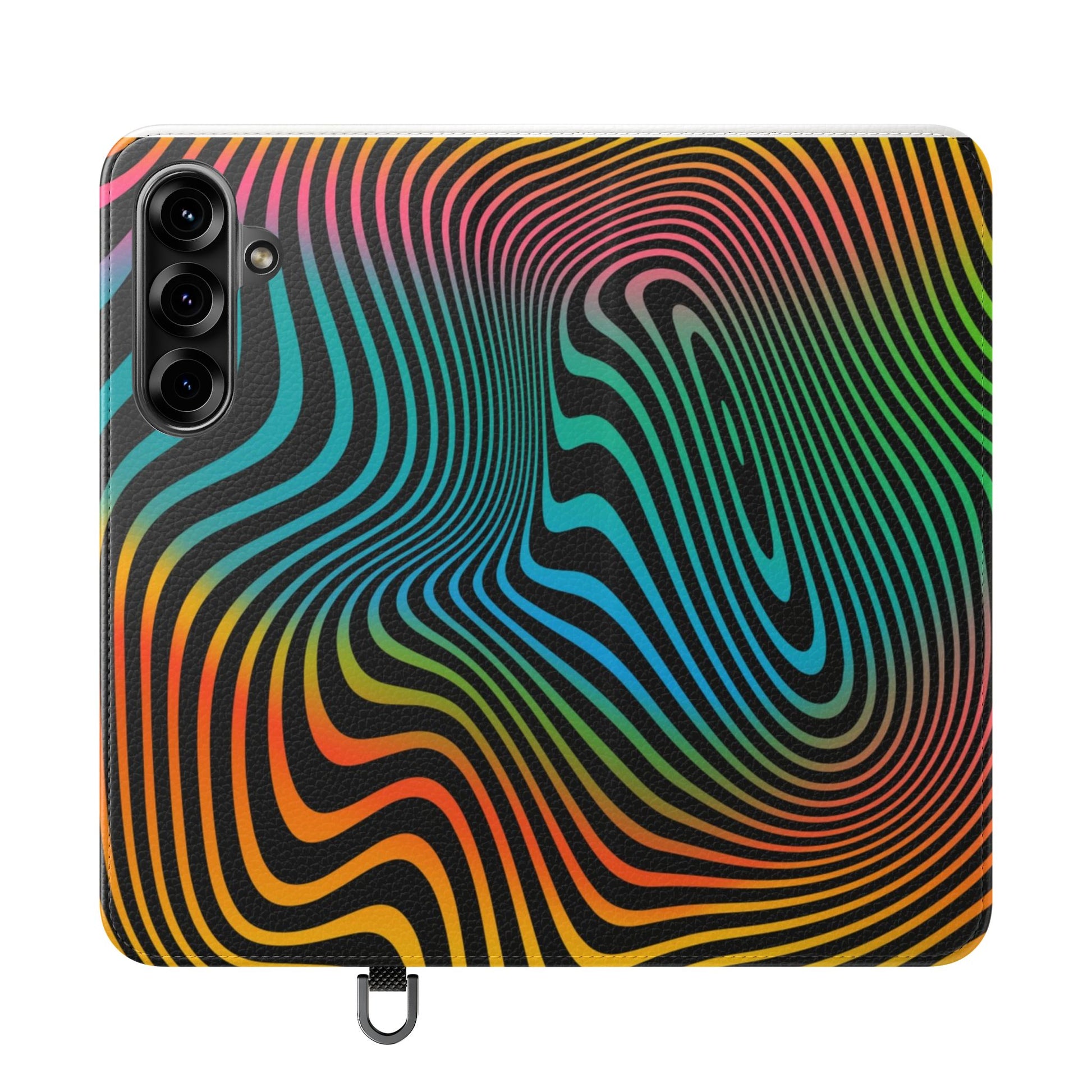 Vibrant Abstract Flip Case for Phone, Colorful Phone Wallet, Trendy Protective Cover, Unique Gift for Tech Lovers, Modern Accessories - FORMO