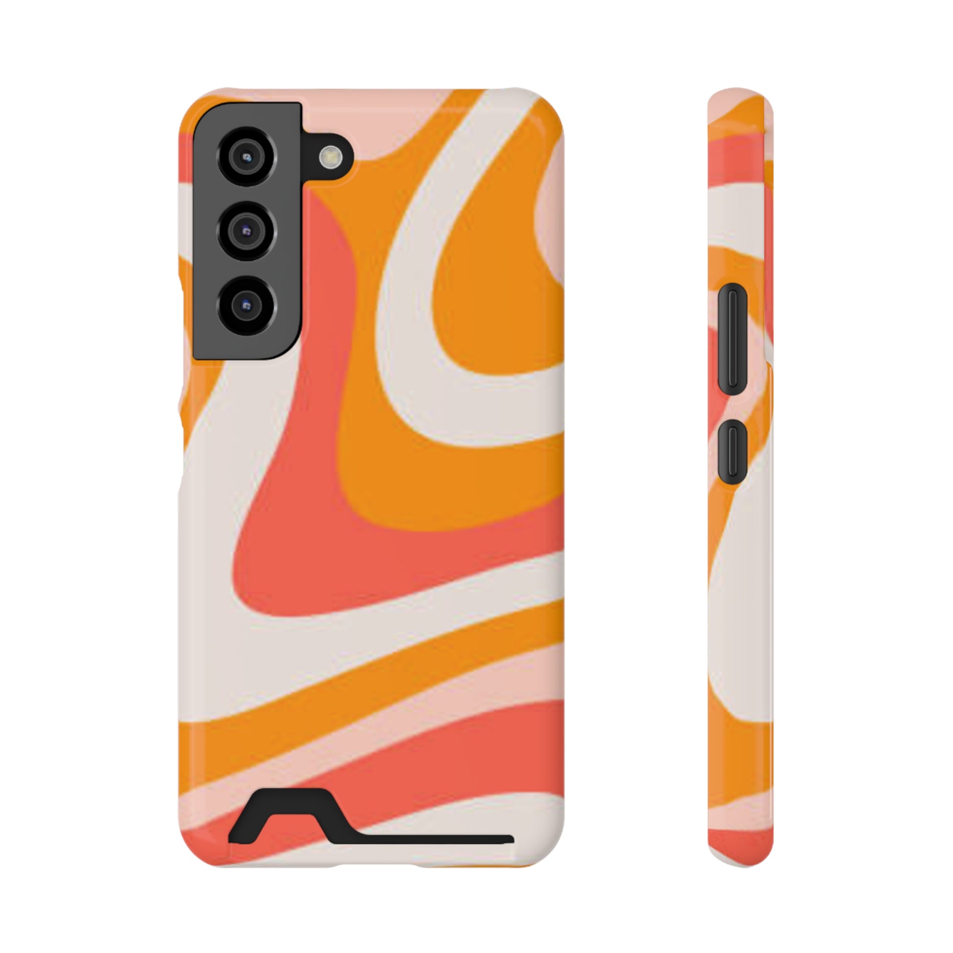 Trendy Phone Case with Card Holder, Boho Phone Accessory, Stylish Mobile Cover, Functional Gift for Friends, Perfect for Everyday Use - FORMO