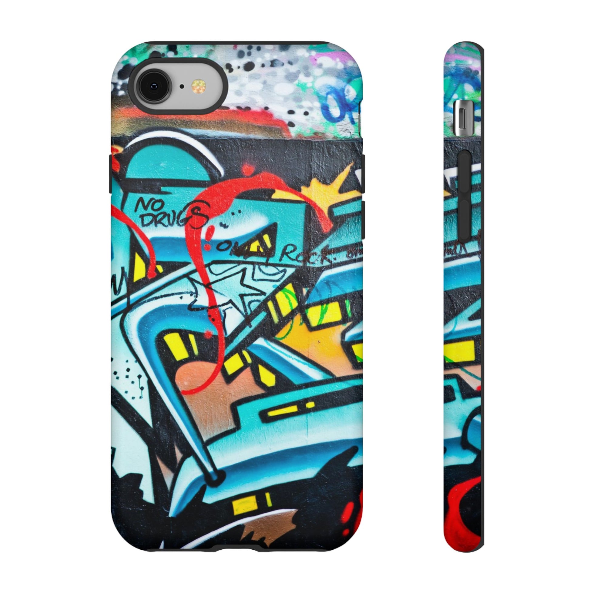 Edgy Phone Case with Graffiti Design, Tough Phone Case for Artists, Urban Style Phone Accessory, Graffiti Art Case, Unique Gift for Teens - FORMO