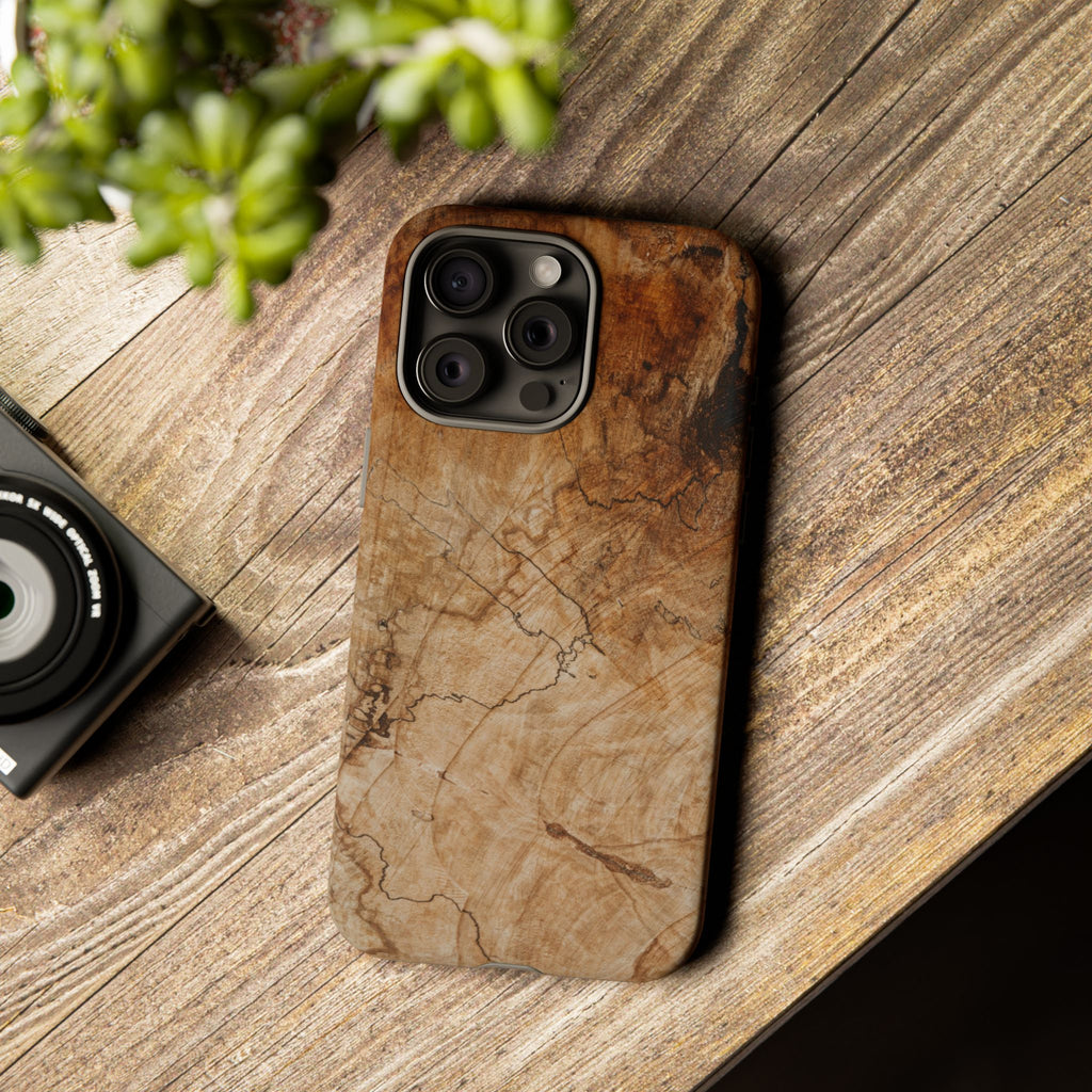 Woodland-Inspired Phone Case | Tough Cases, Natural Wood Grain Cover, Rustic Tech Accessory, Nature Lover Gift, Eco-Friendly - FORMO